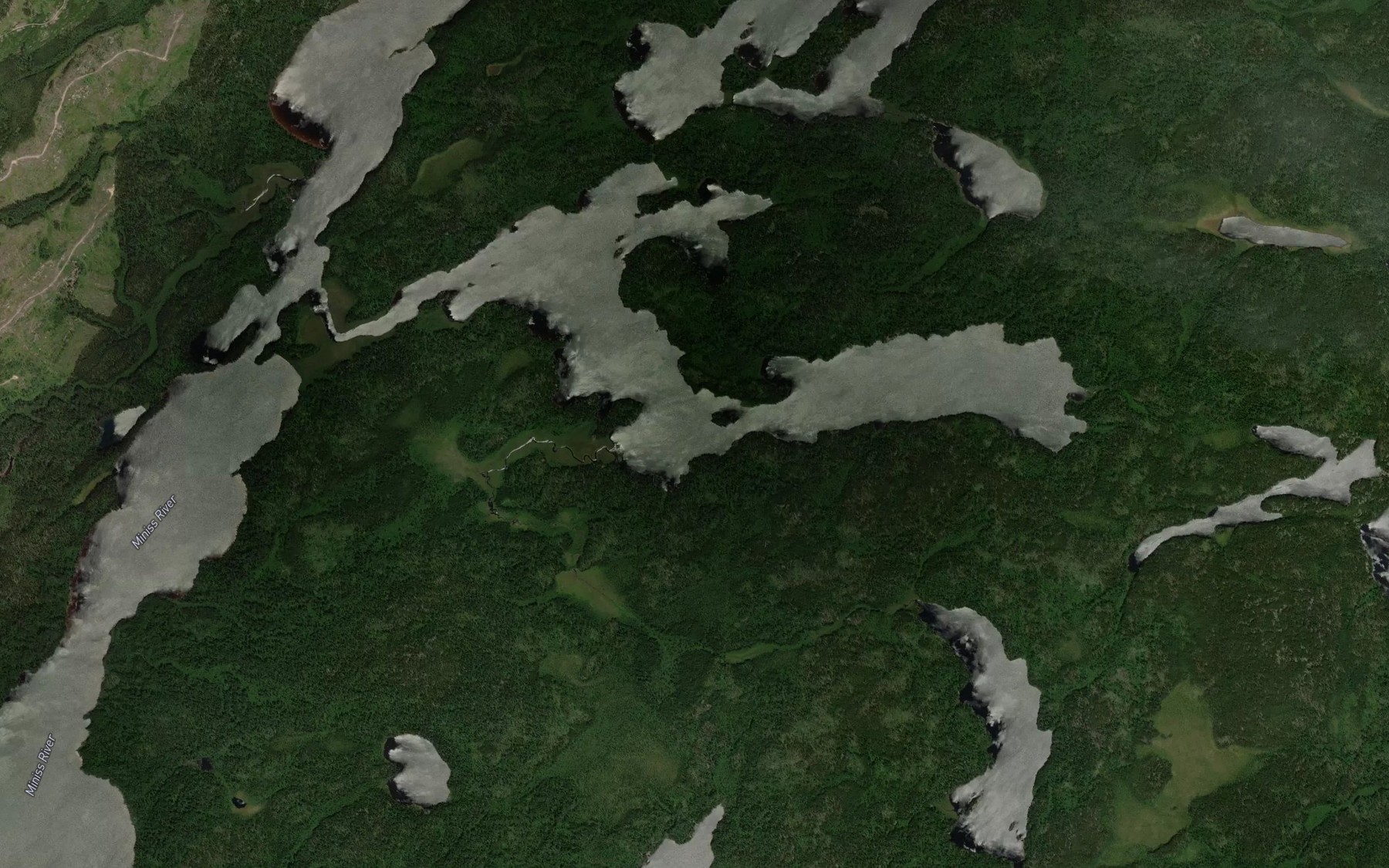 Satellite map of the Cutcliffe Lake