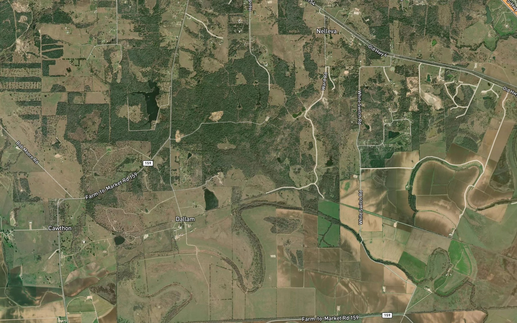Satellite map of the Spring Branch