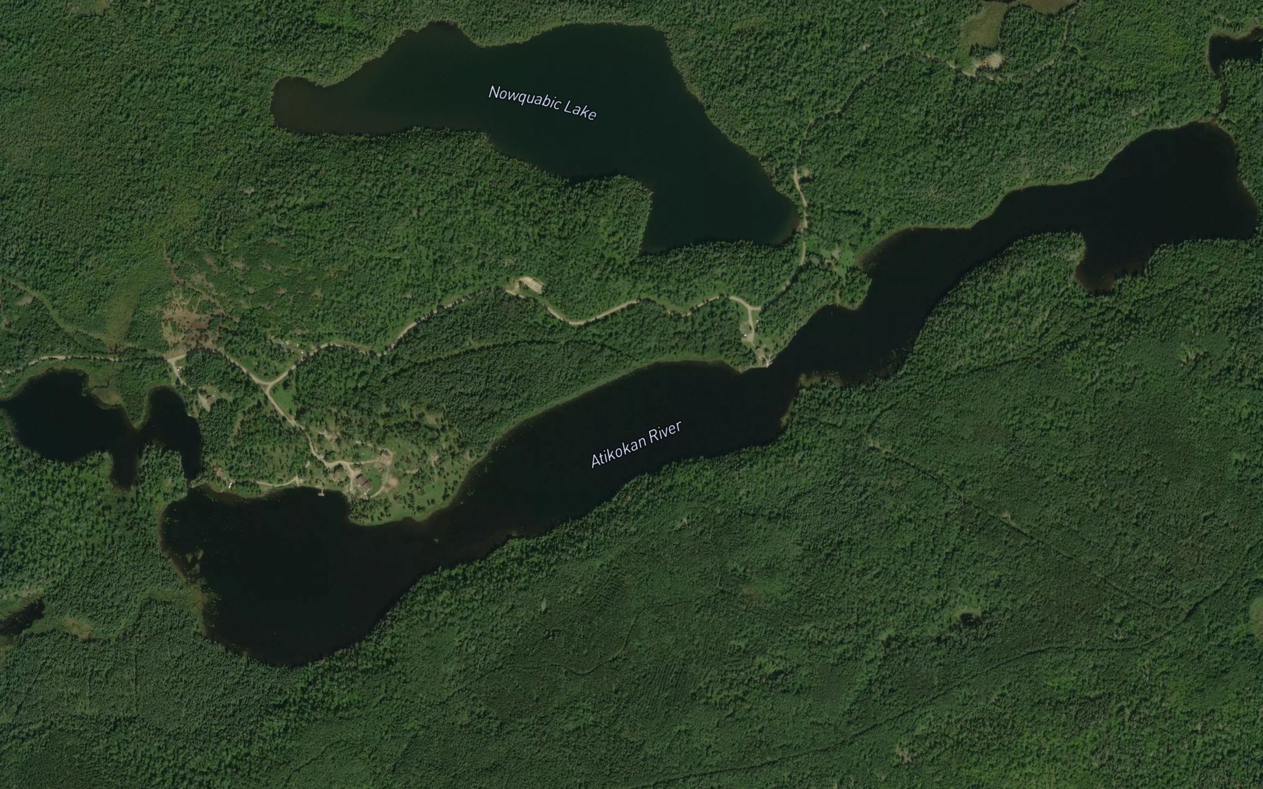 Satellite map of the Whiskeyjack Lake