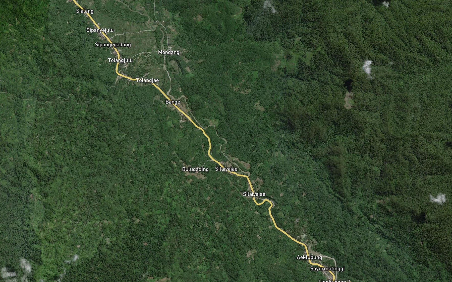 Satellite map of the Aek Doras