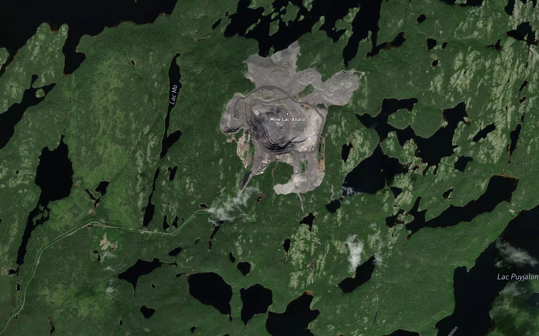 Satellite map of the Lac Tio
