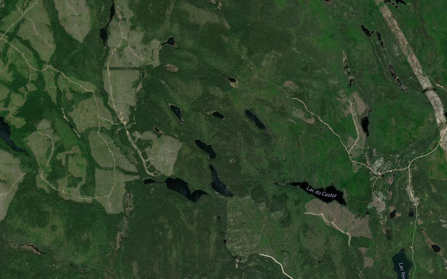 Satellite map of the Lacs Hauts