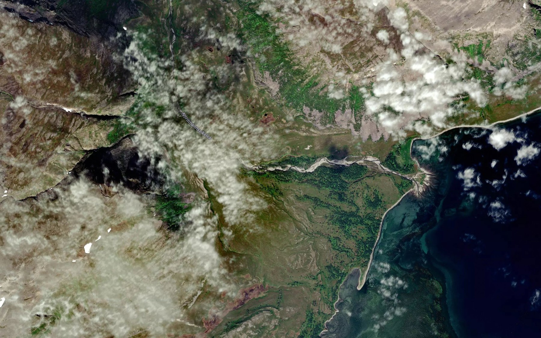 Satellite map of the Nordmannsvikelva