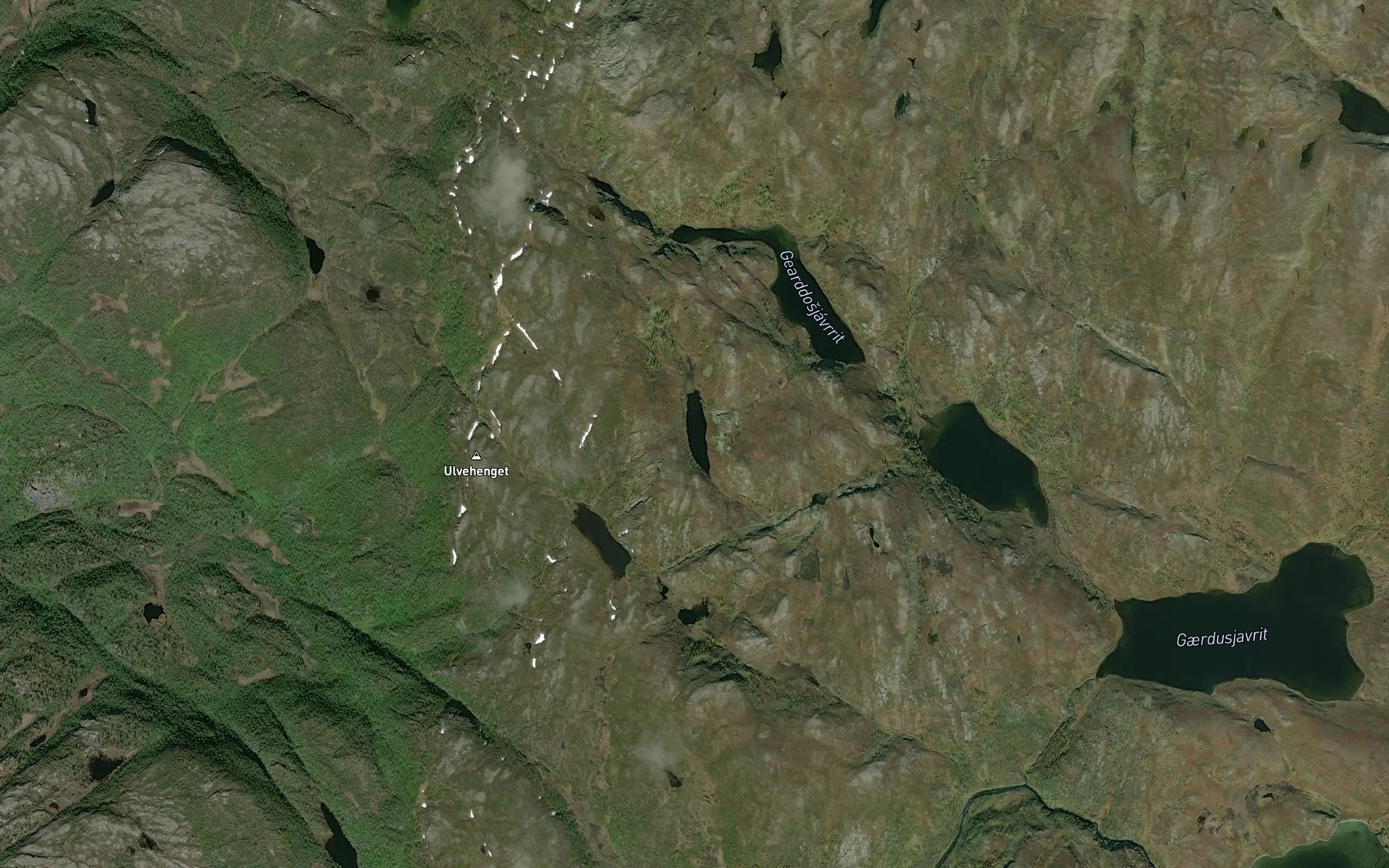 Satellite map of the Bajit Gumppejavri