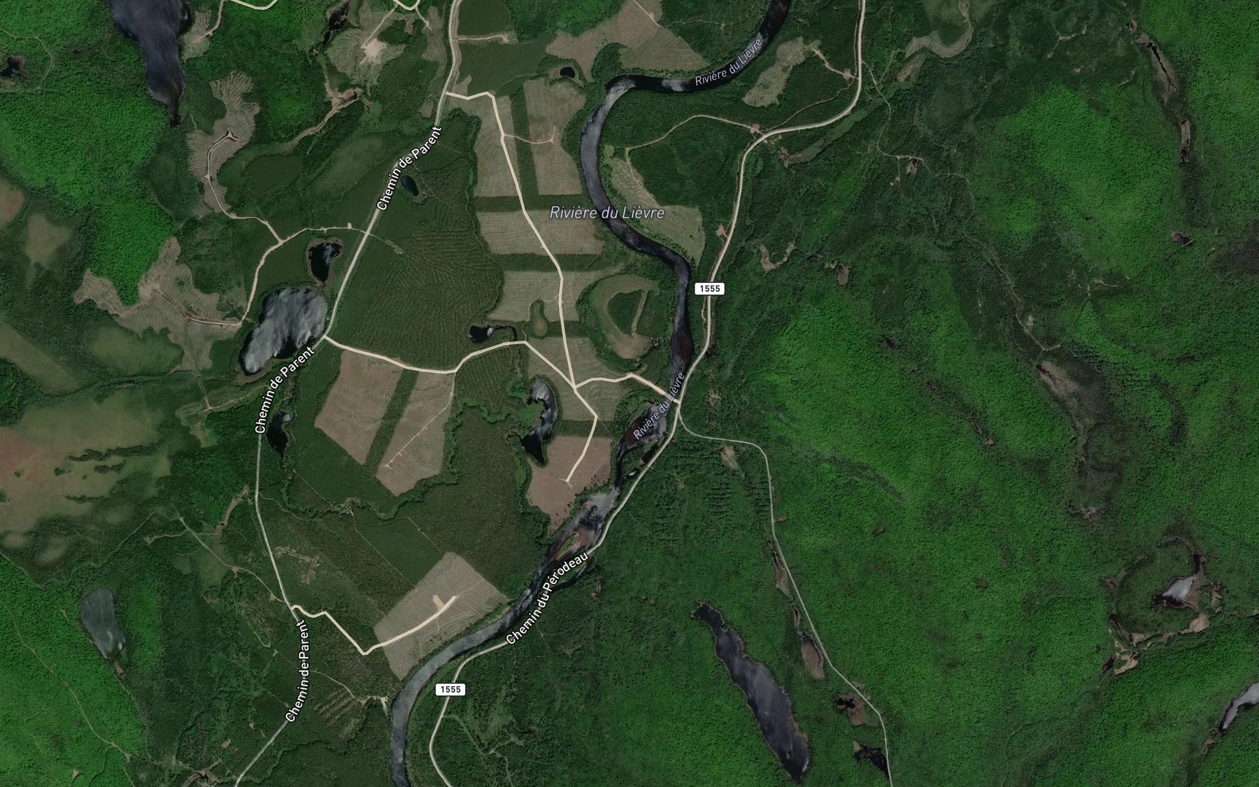 Satellite map of the Rapides Tom-Dick