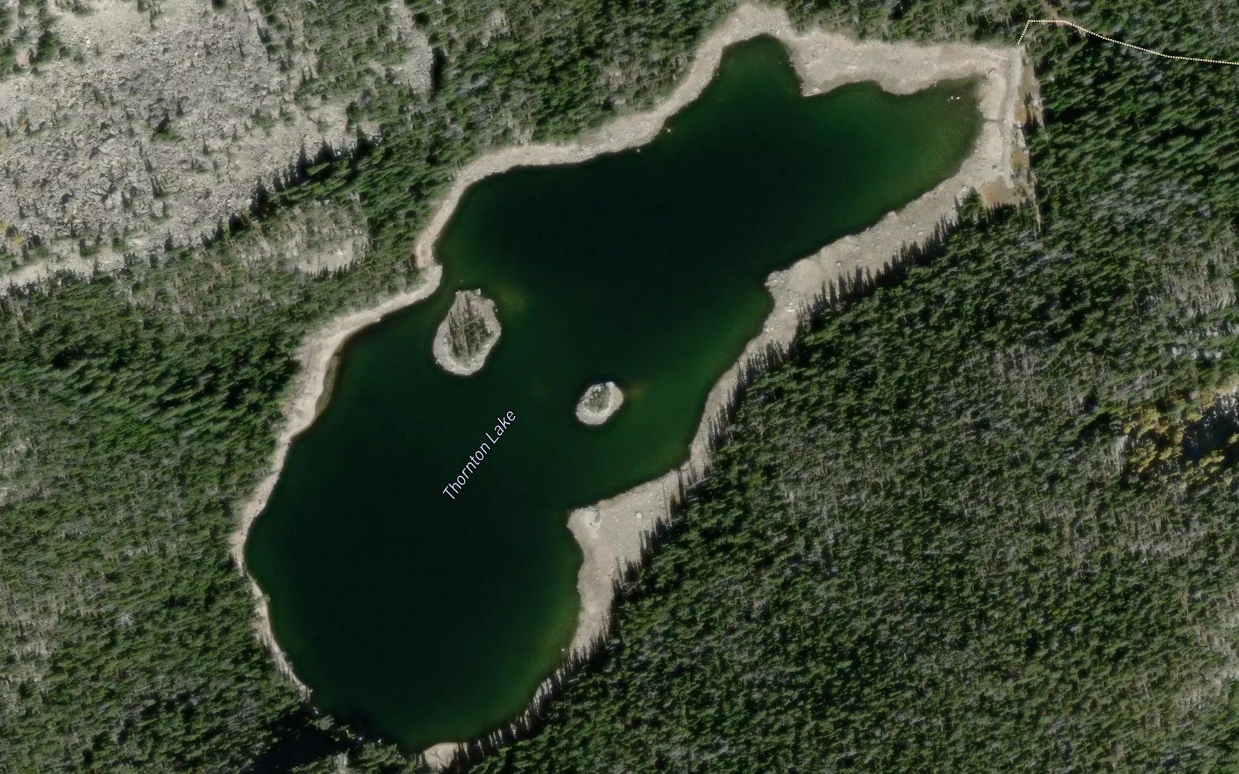 Satellite map of the Thornton Lake