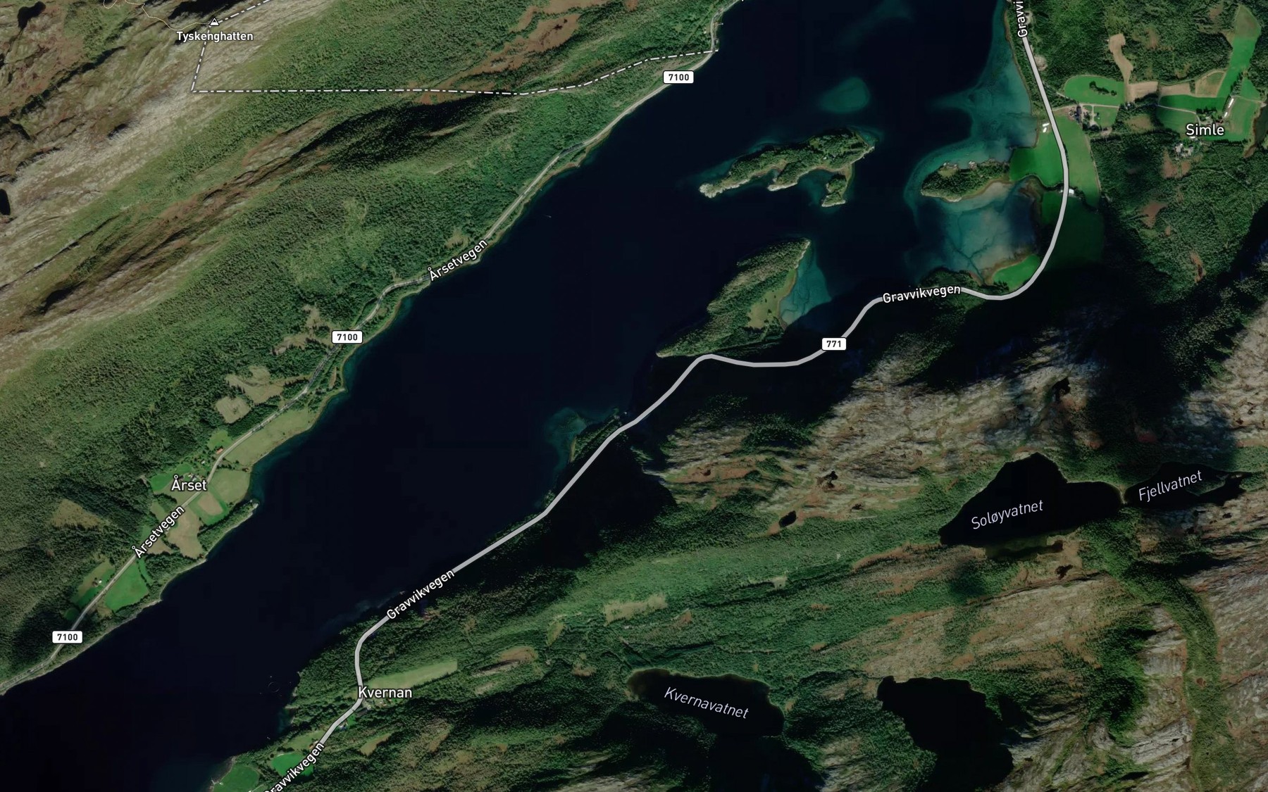 Satellite map of the Jovika