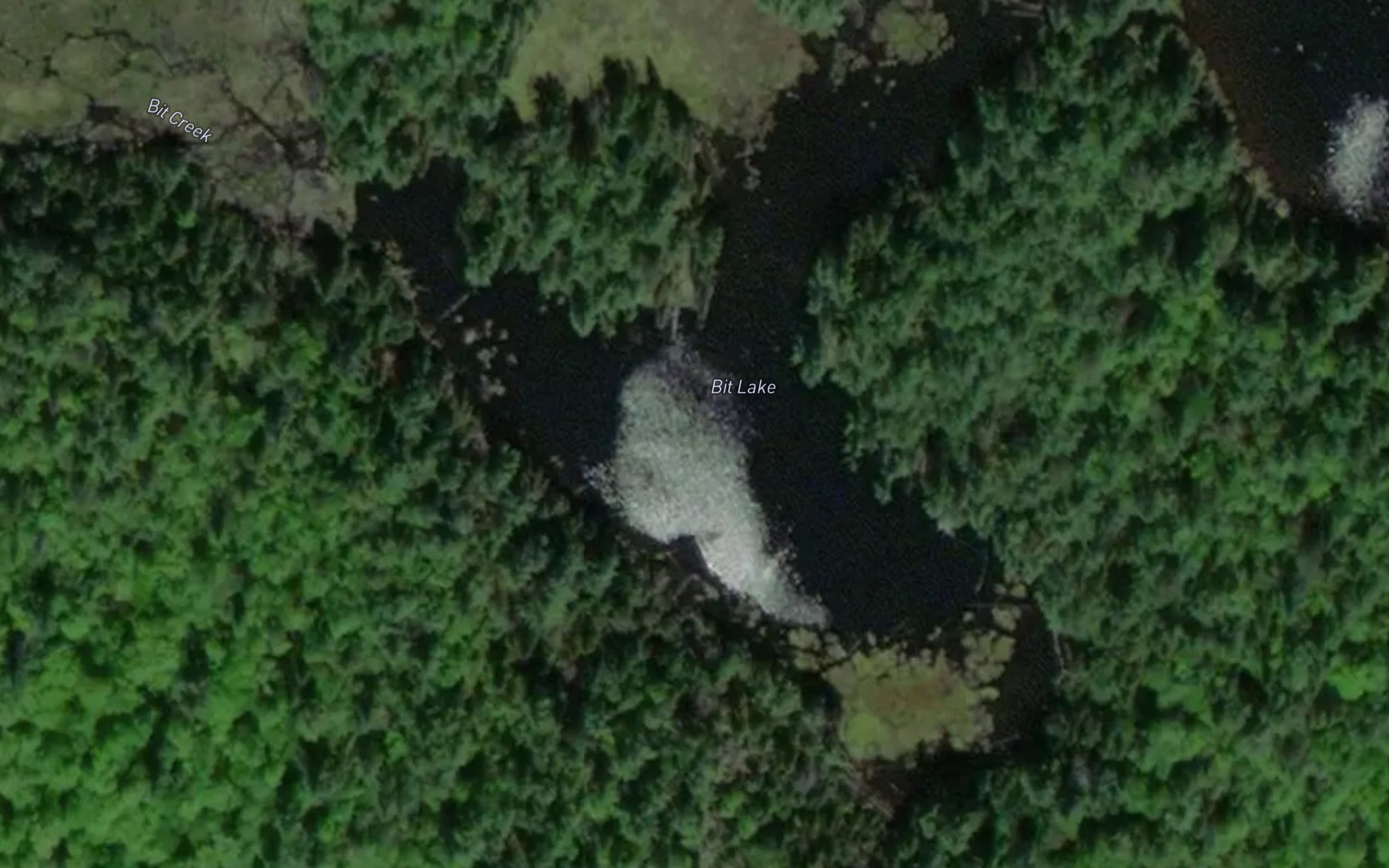 Satellite map of the Bit Lake