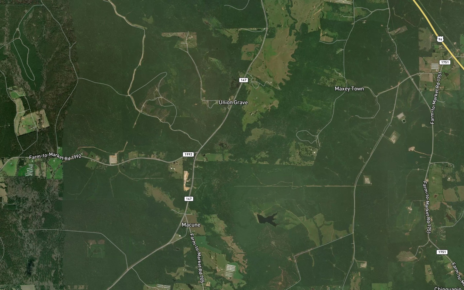 Satellite map of the Black Slough