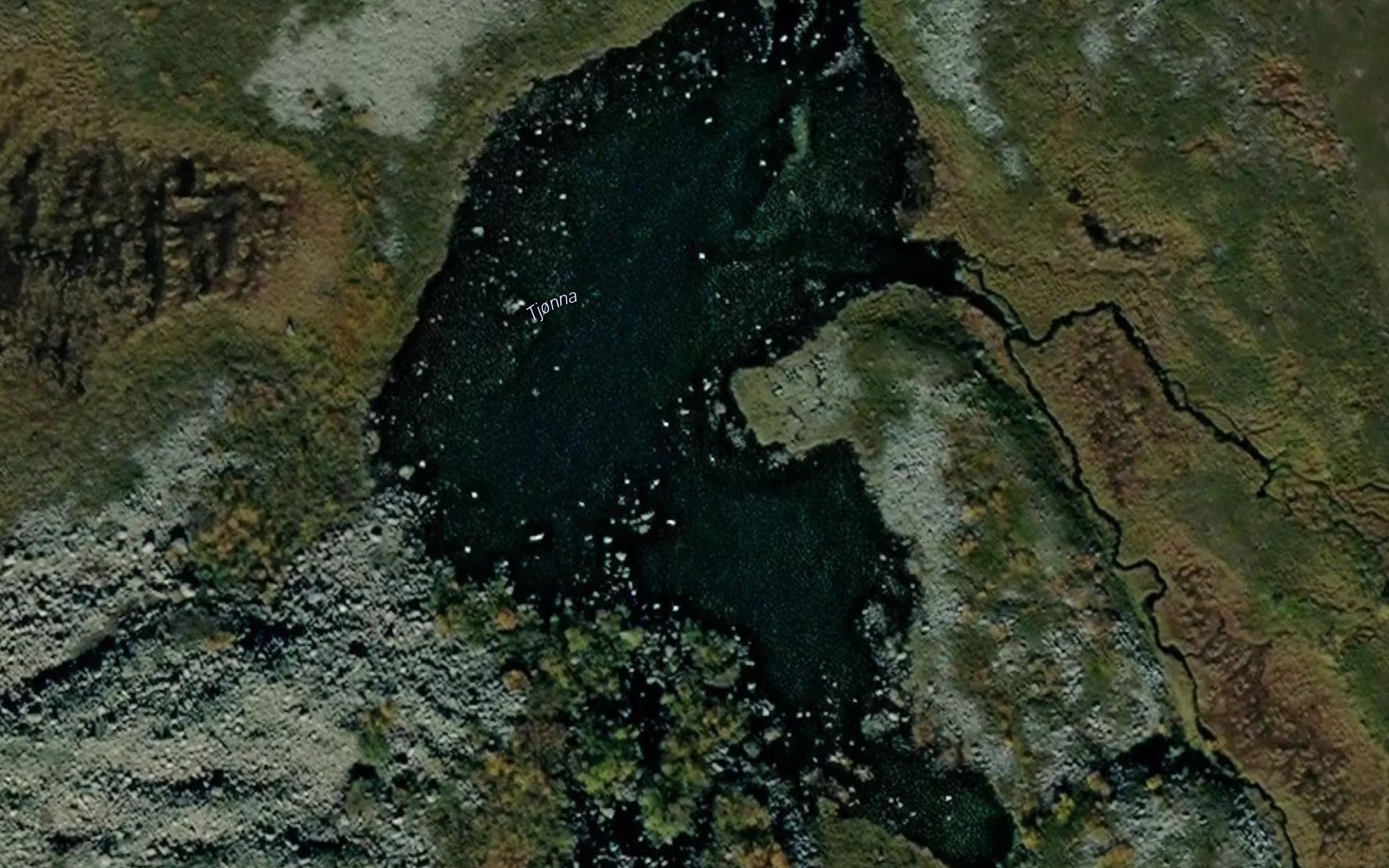 Satellite map of the Tjonna