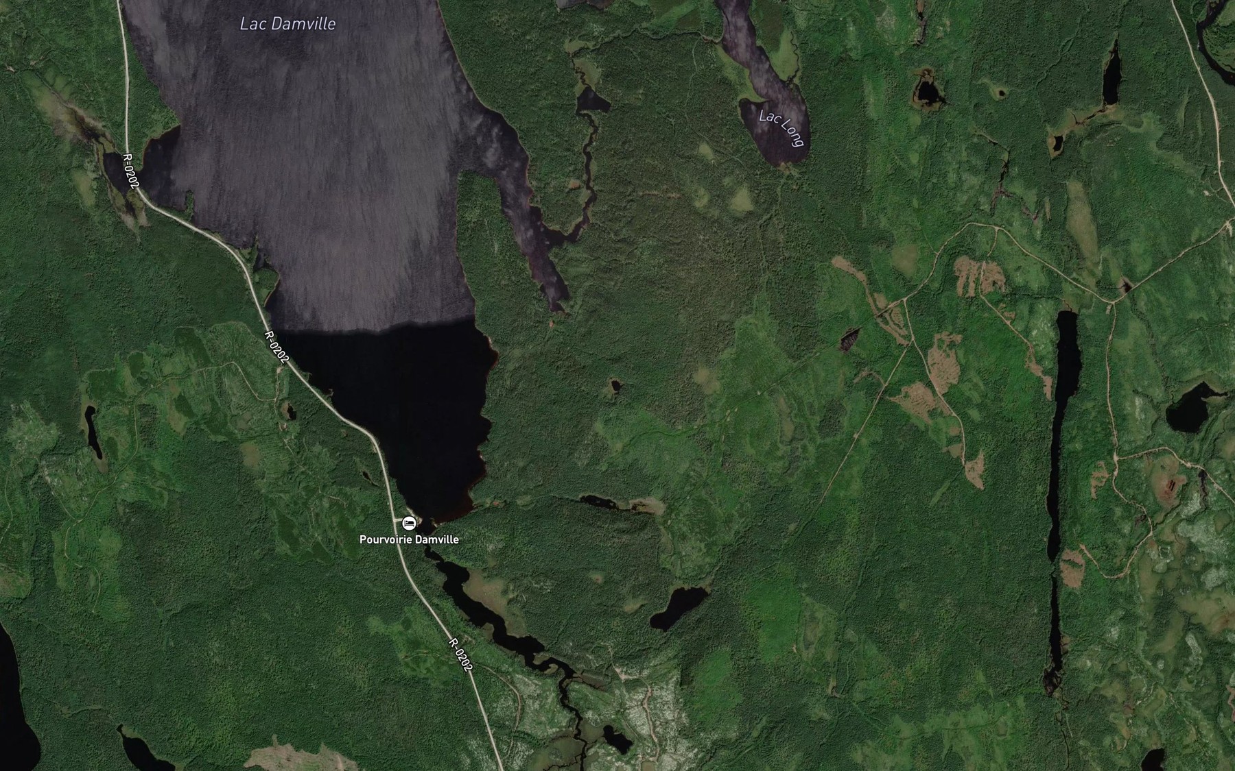 Satellite map of the Lac du Chien