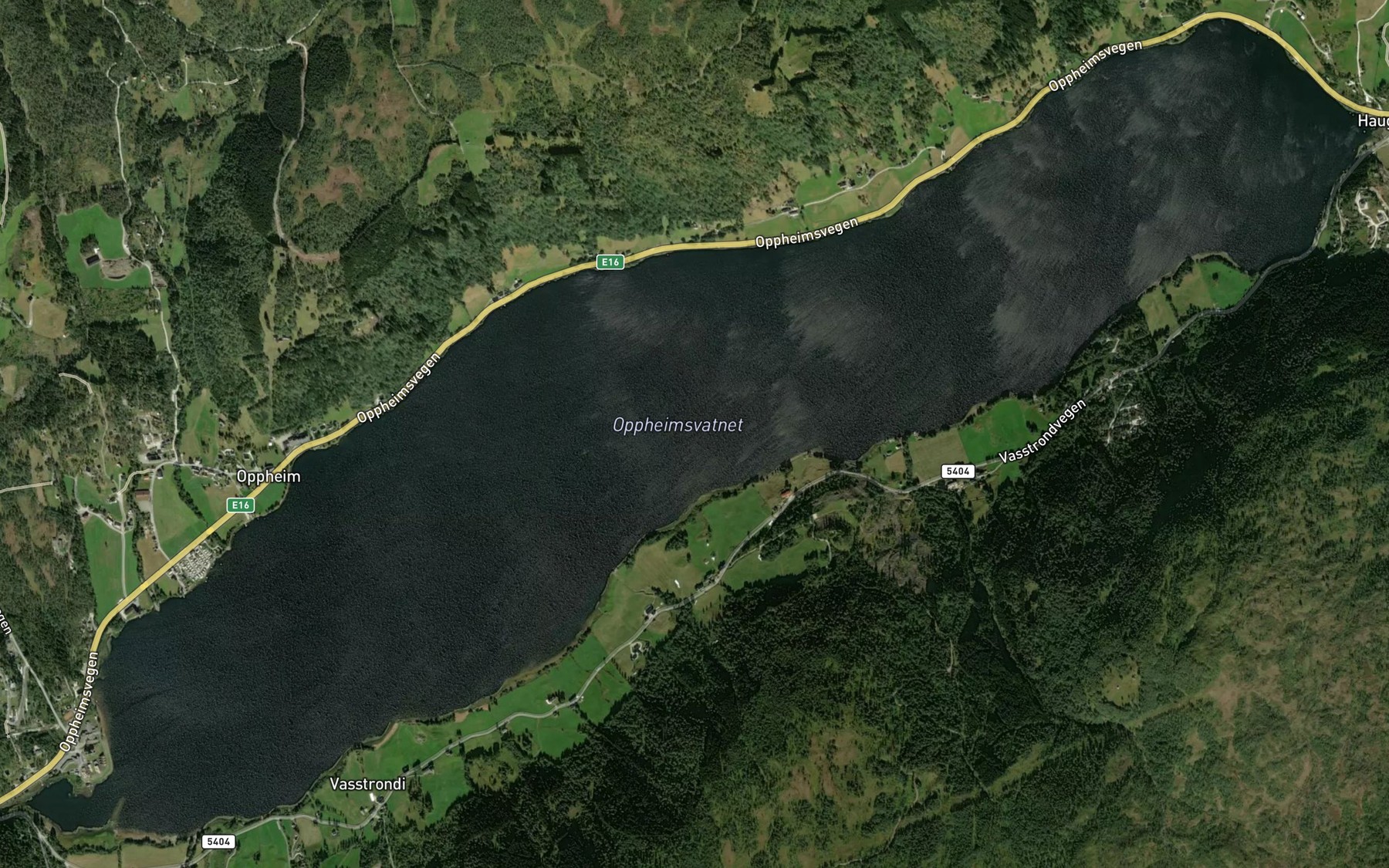 Satellite map of the Oppheimsvatnet