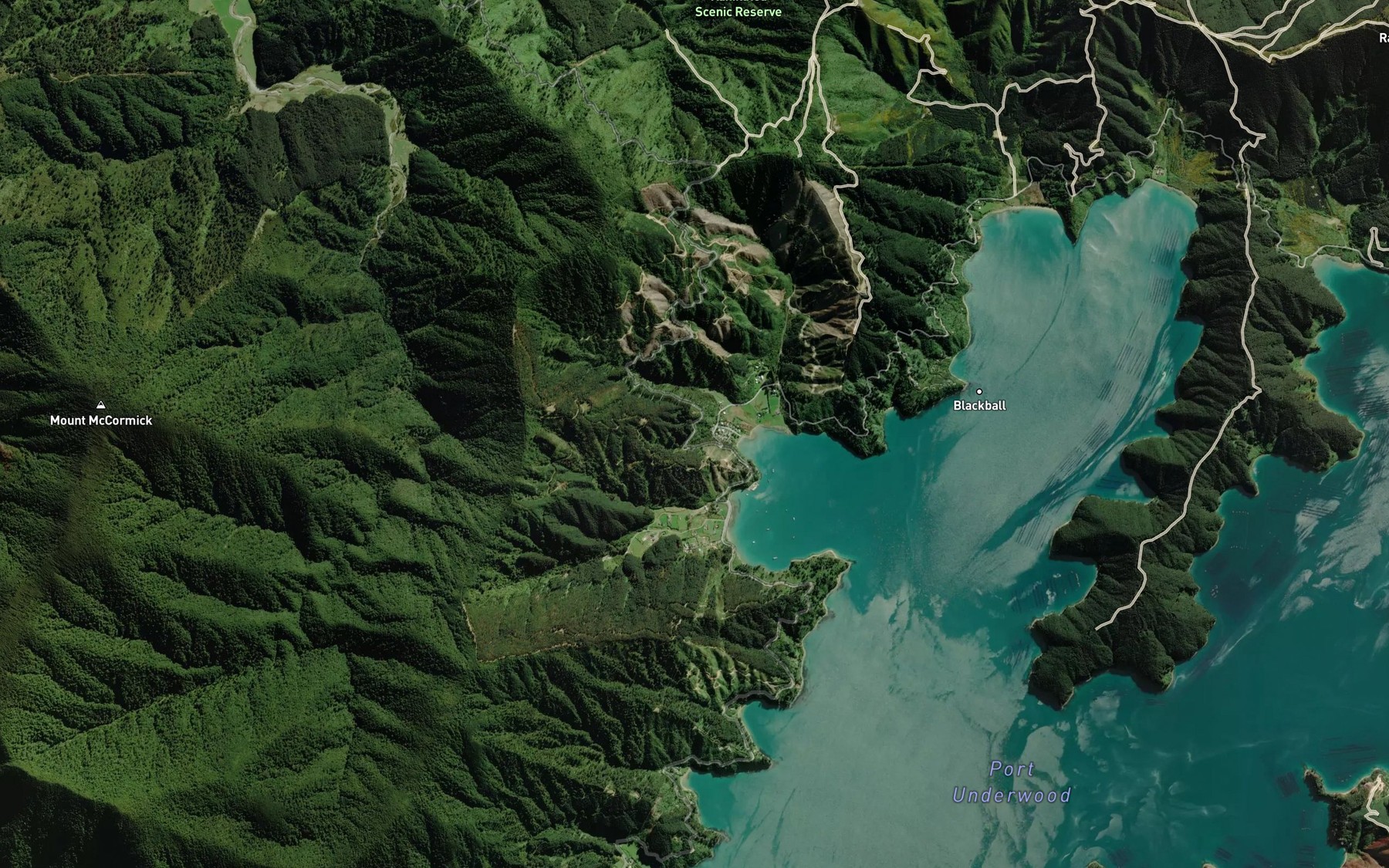 Satellite map of the Oyster Bay