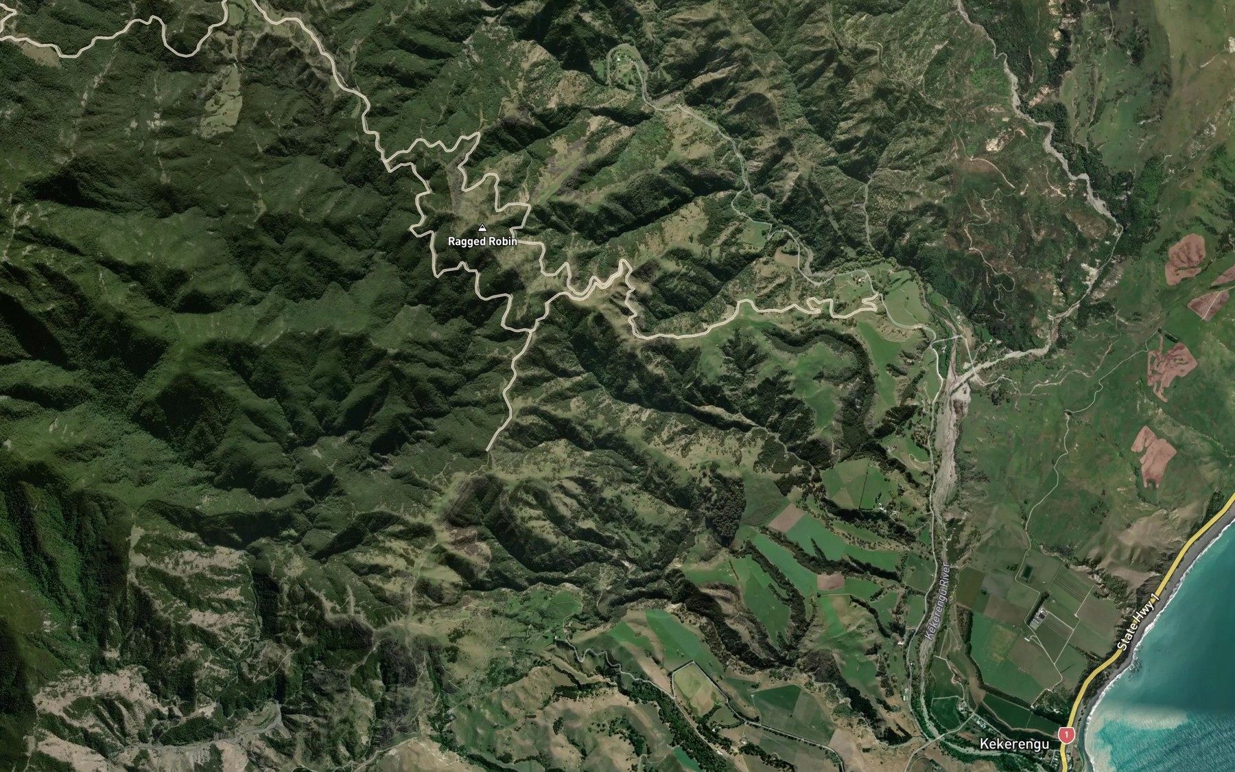 Satellite map of the Glencoe Stream