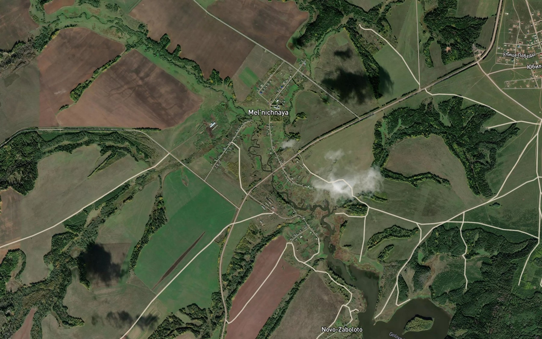 Satellite map of the Zapadnaya