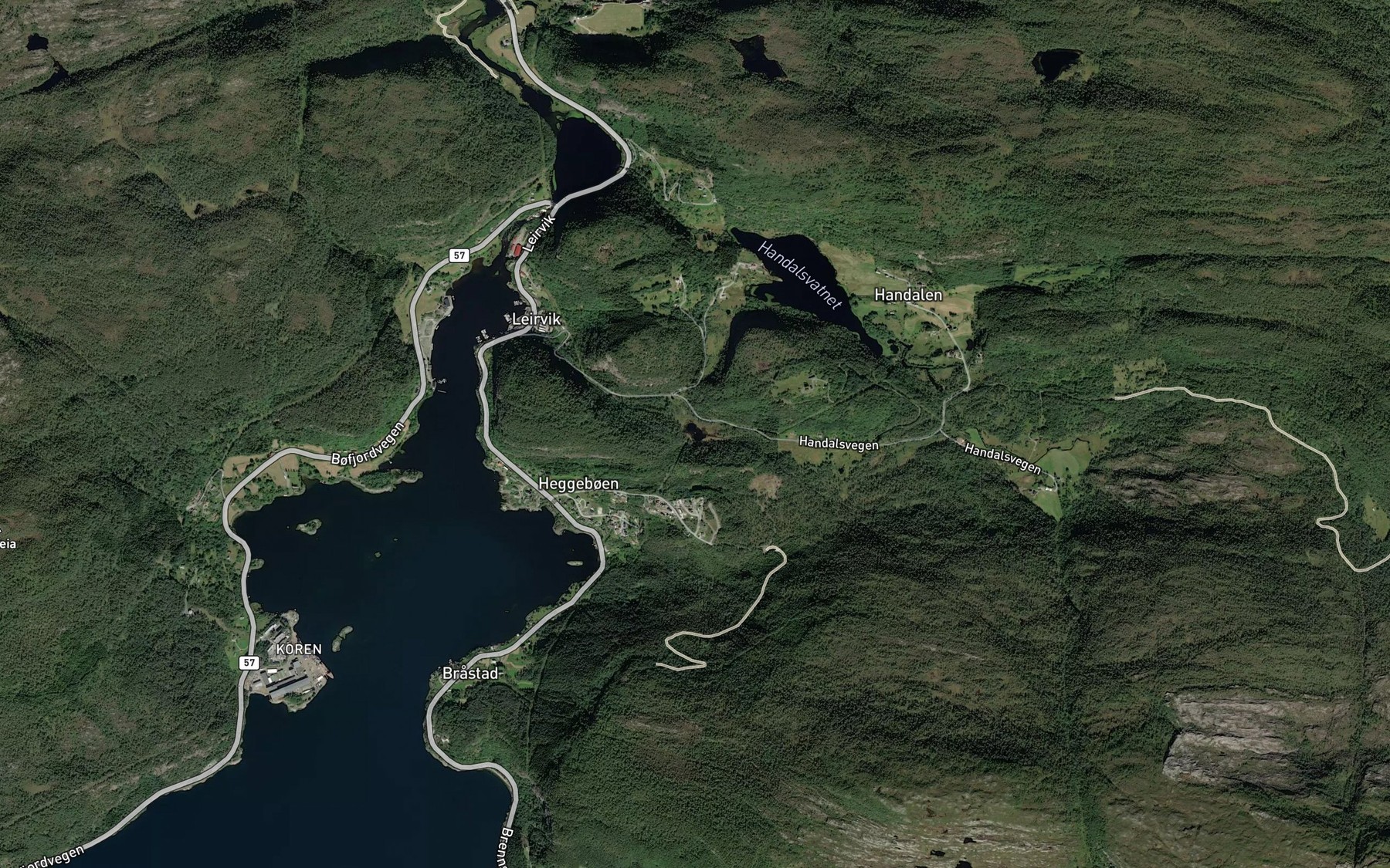 Satellite map of the Vikatjorna