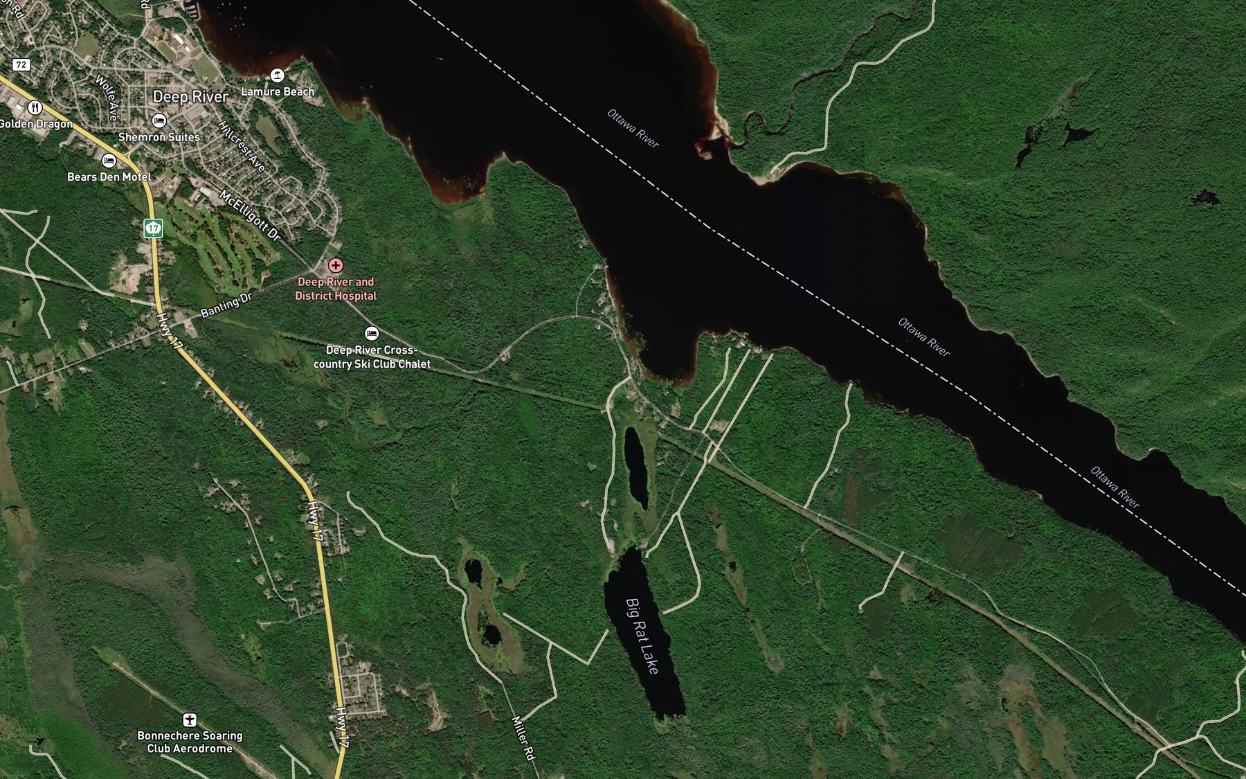 Satellite map of the Balmer Bay