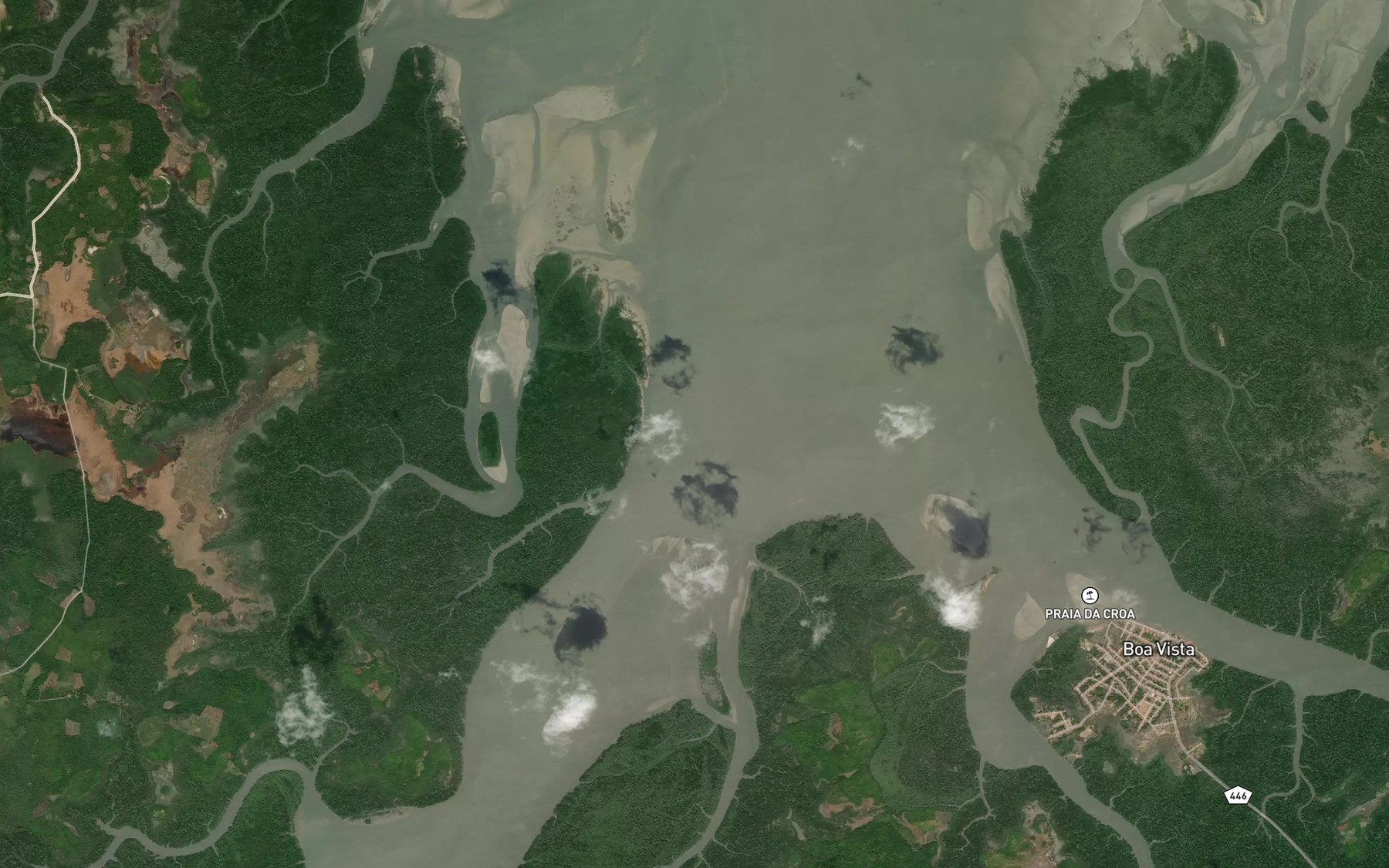 Satellite map of the Rio Morcego