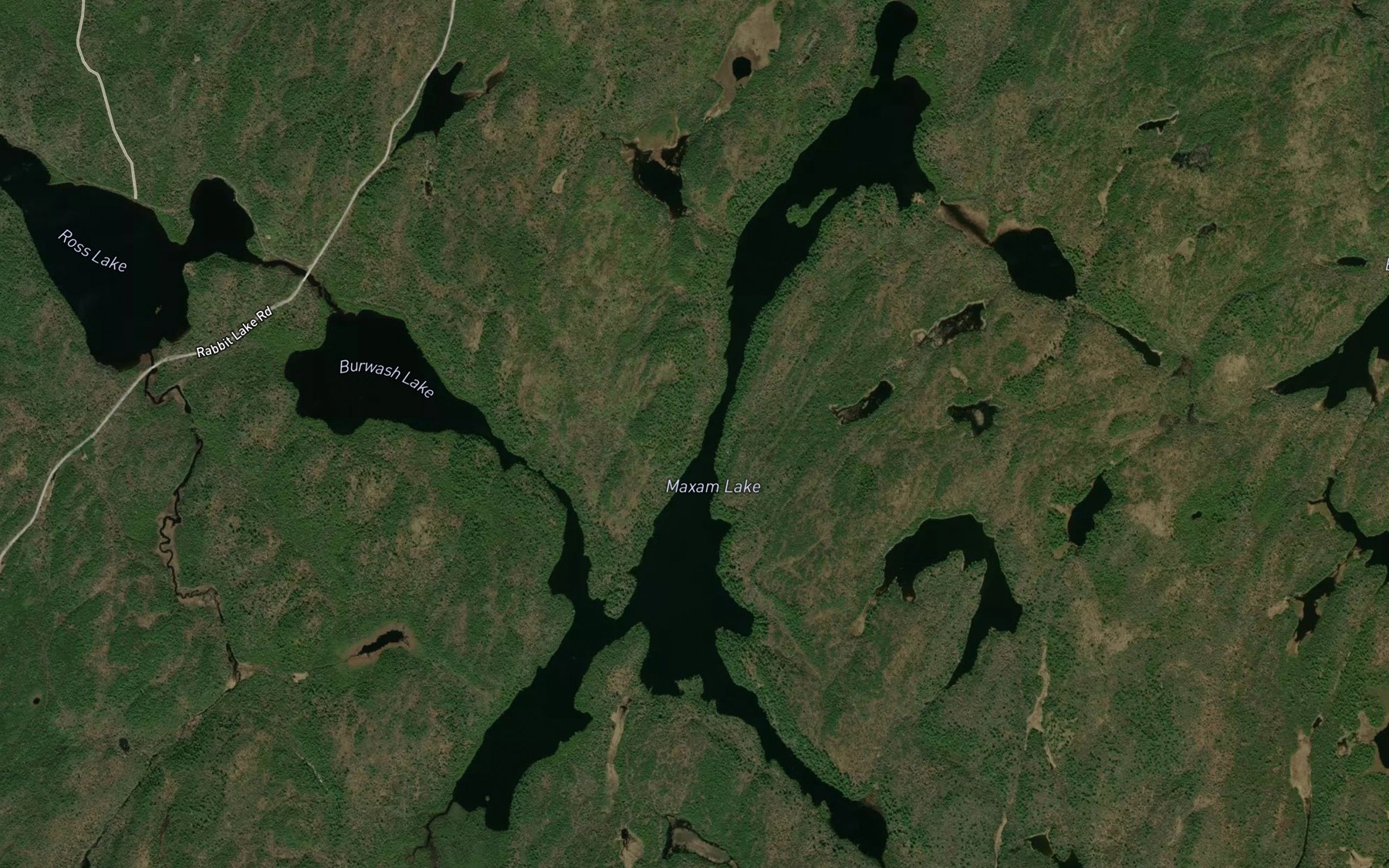 Satellite map of the Maxam Lake