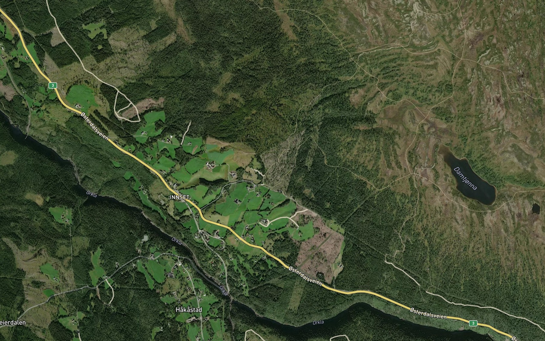 Satellite map of the Gardsbekken