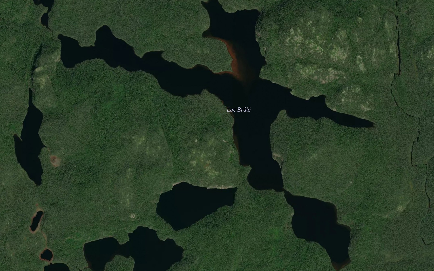 Satellite map of the Lac Brule