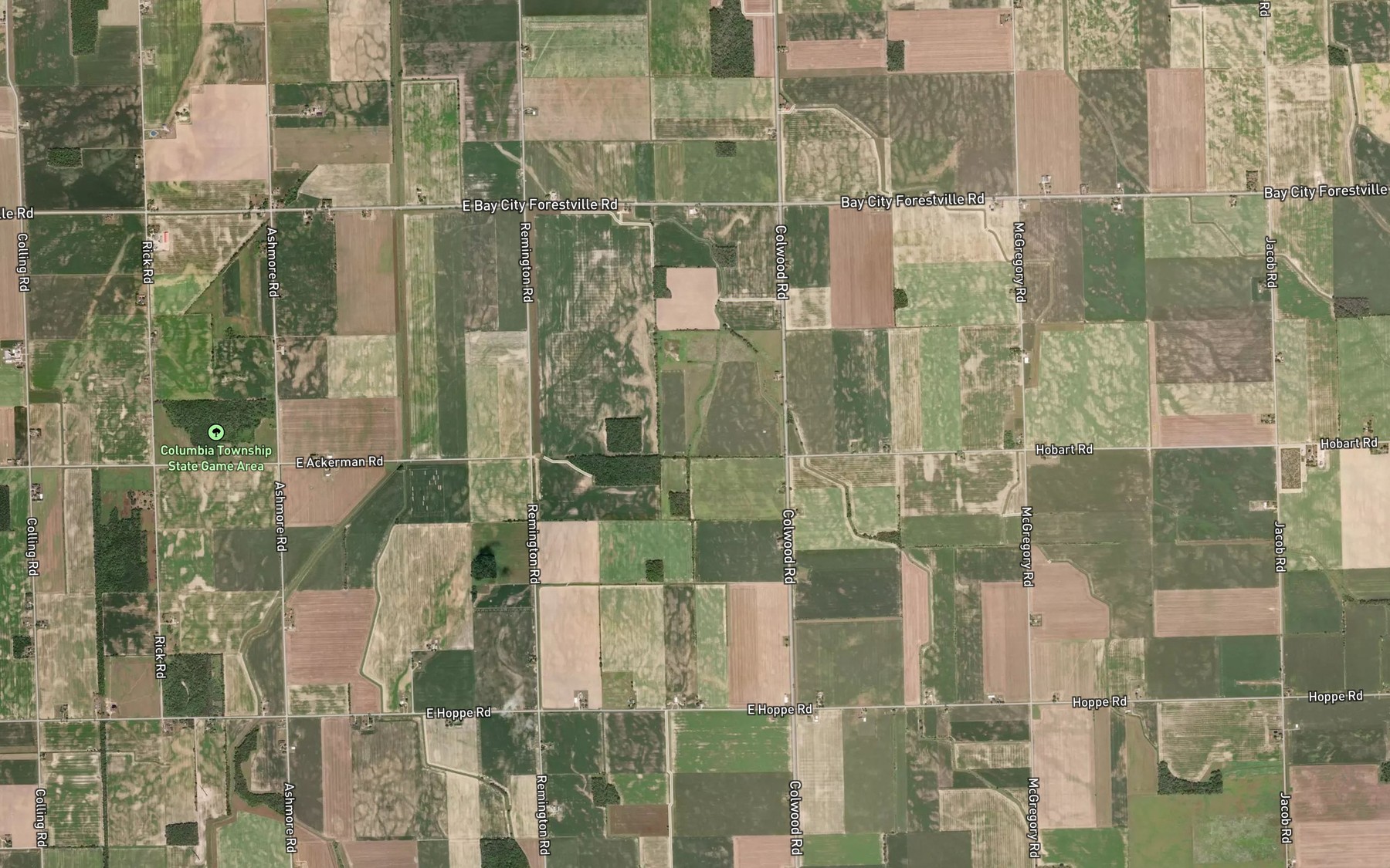 Satellite map of the Borodychuk Drain