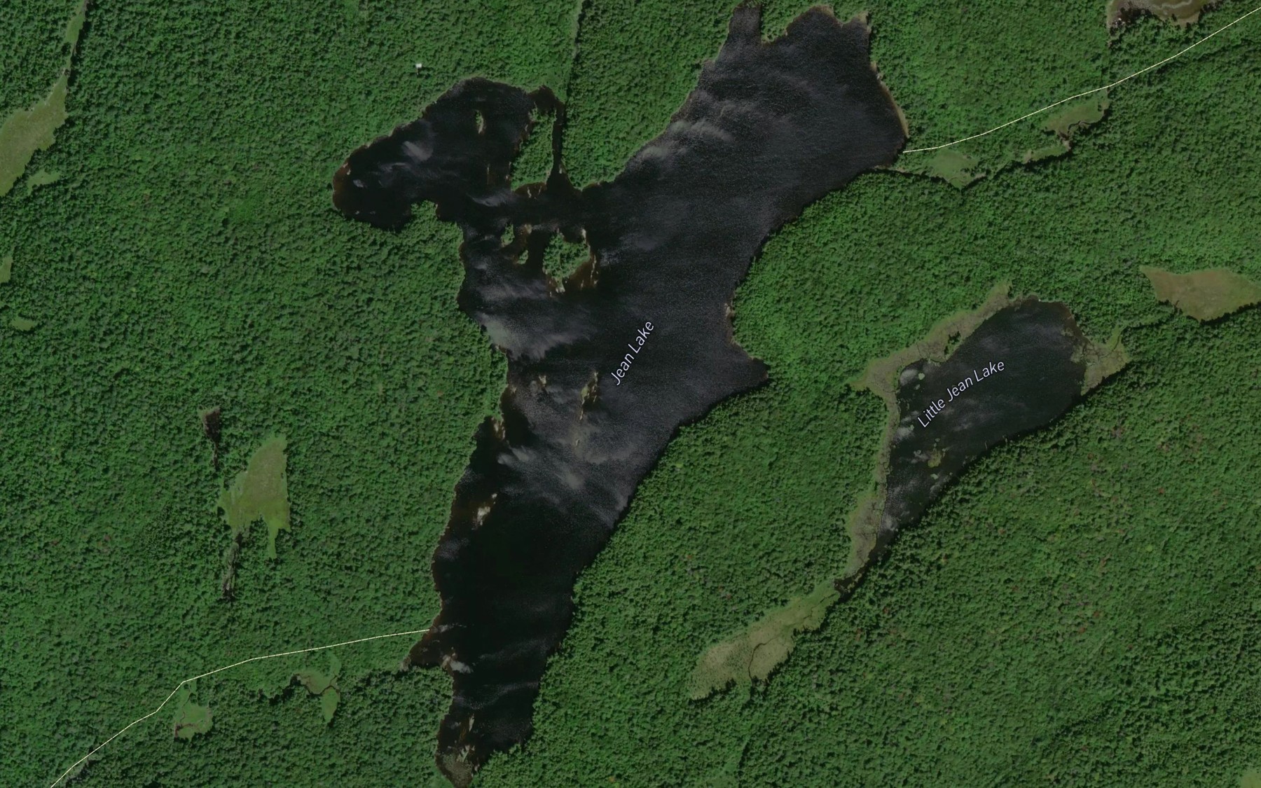 Satellite map of the Jean Lake