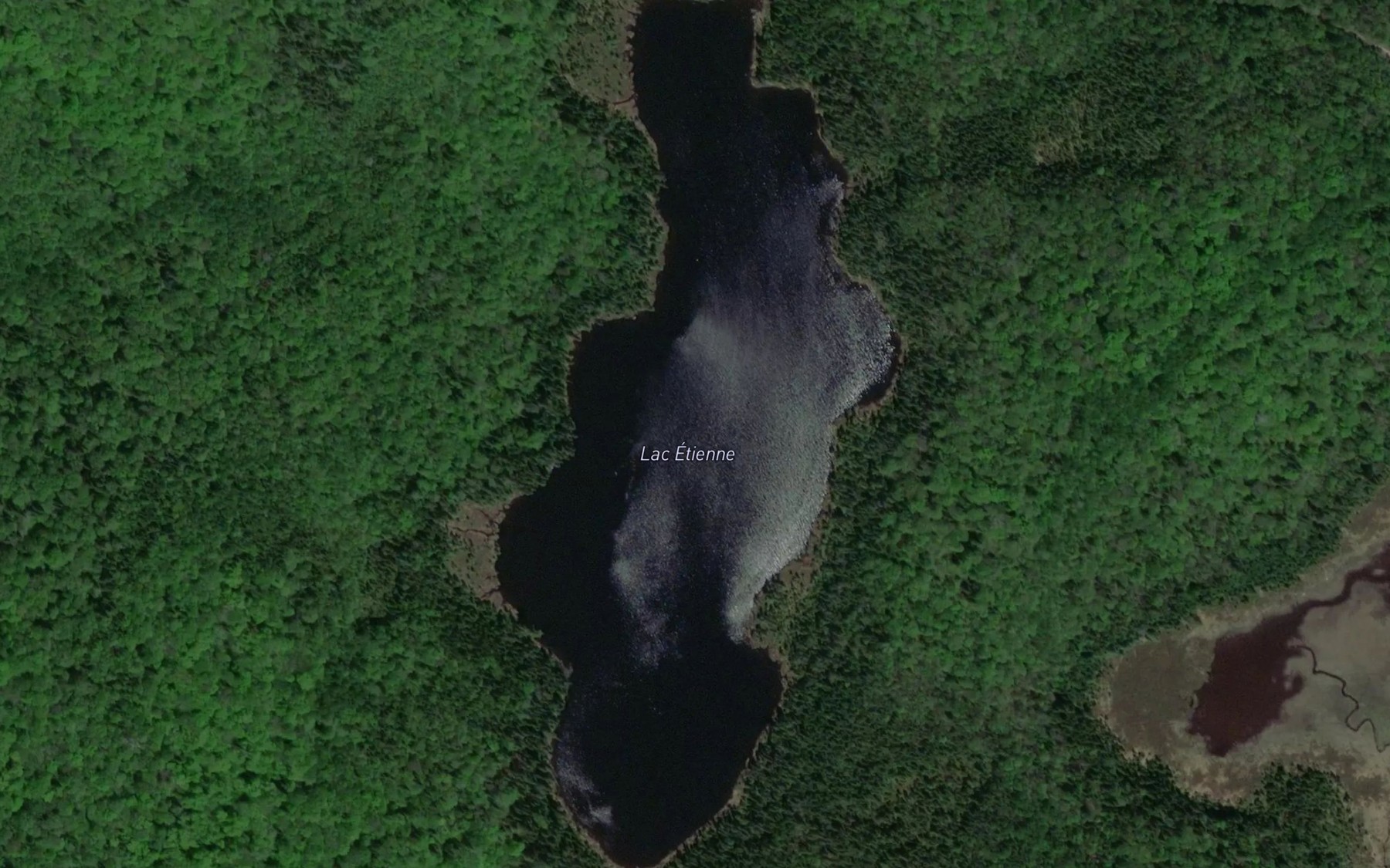 Satellite map of the Lac Etienne