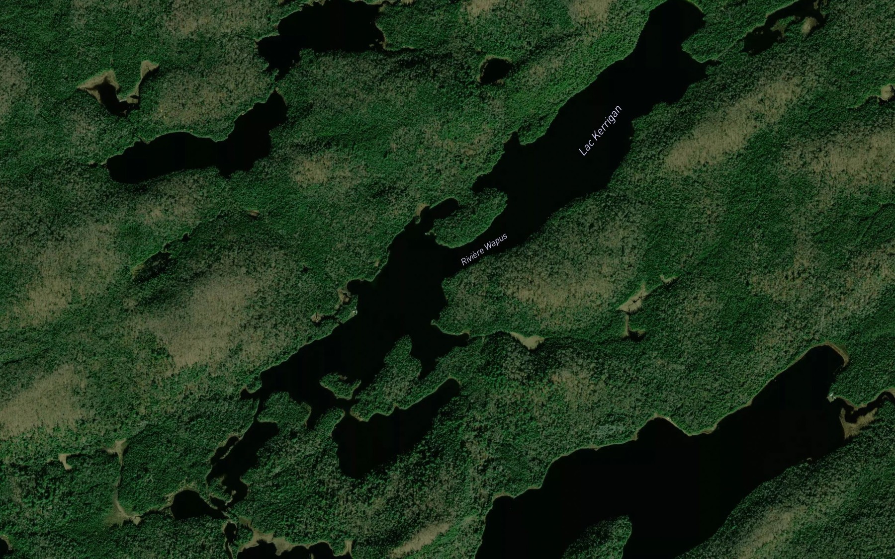 Satellite map of the Lac Kerrigan