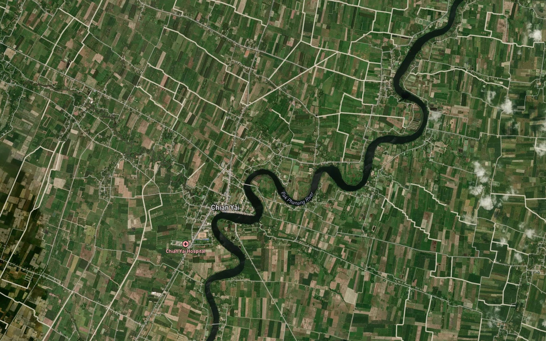 Satellite map of the Khlong Bang Phra