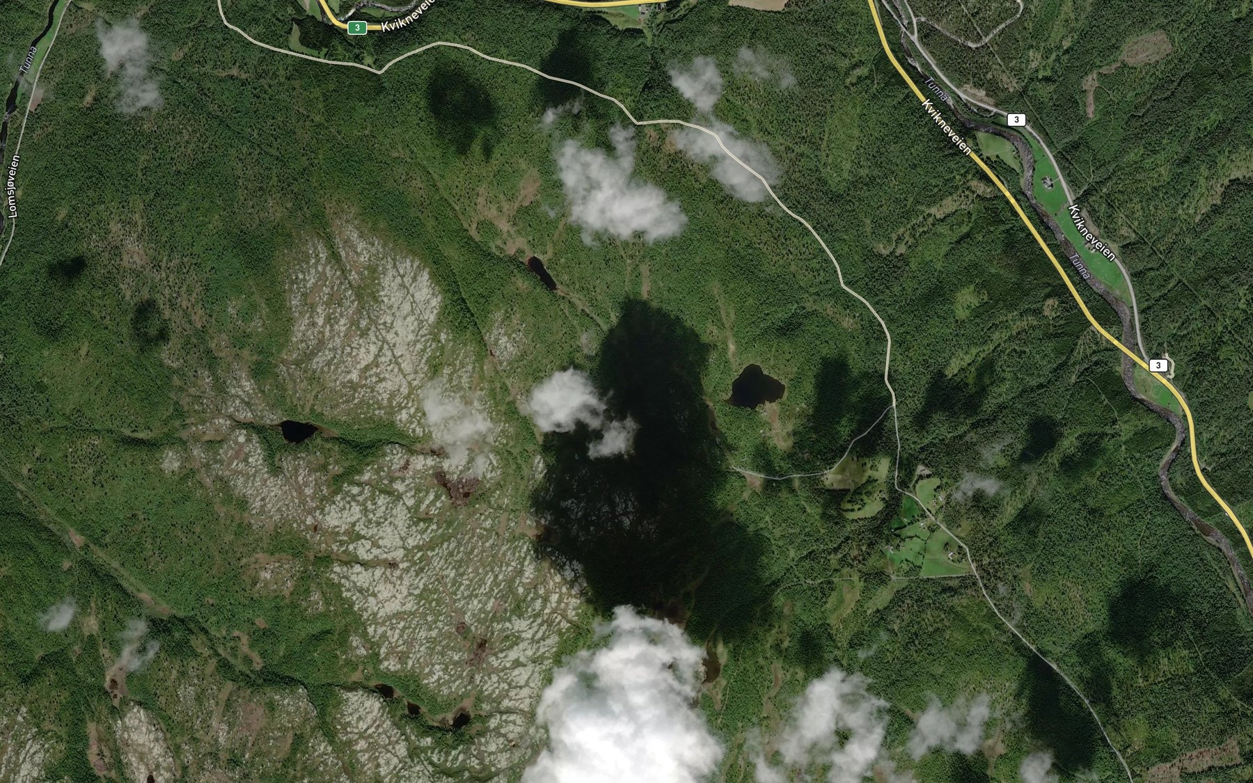 Satellite map of the Ekornbekken