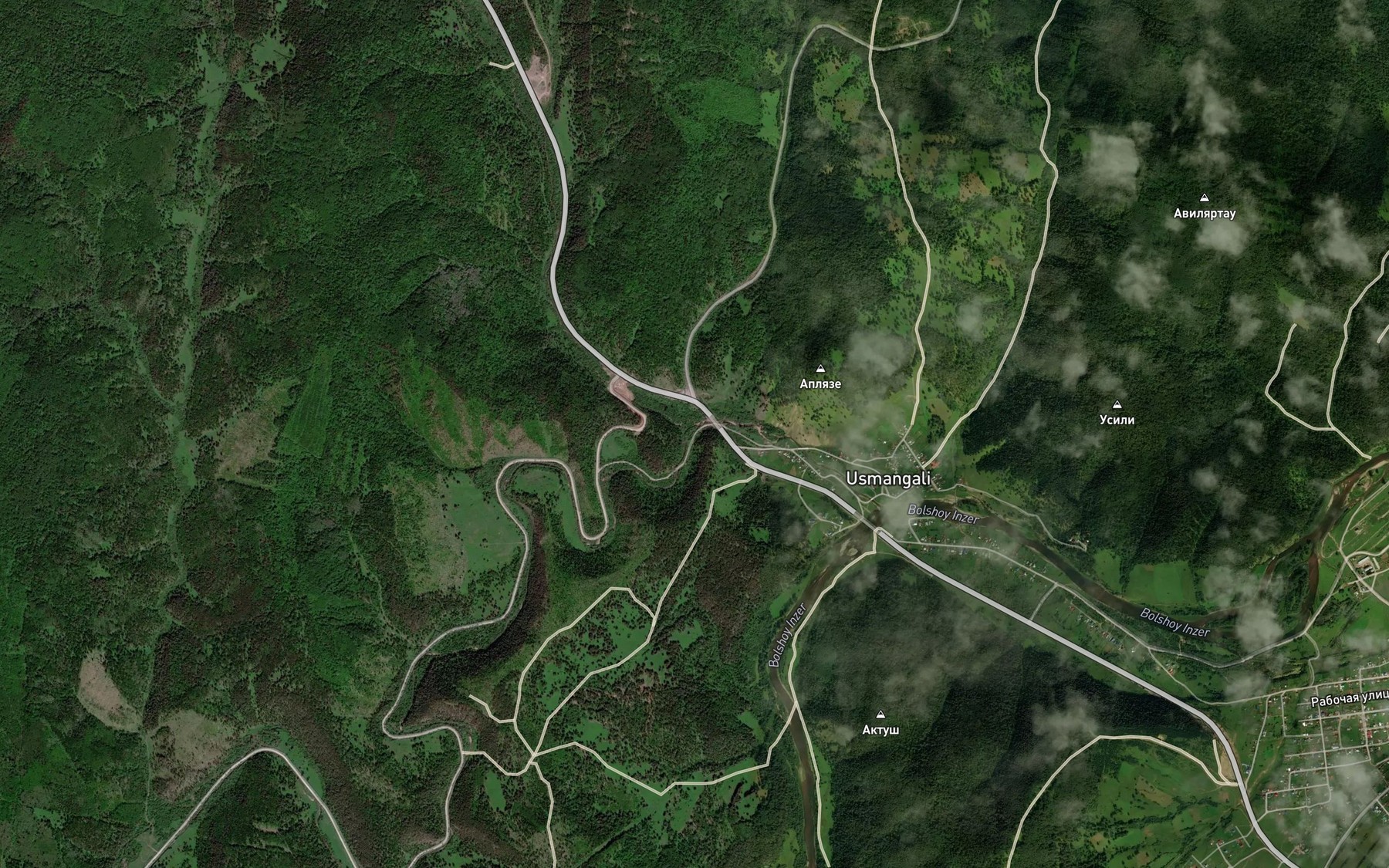 Satellite map of the Nukat