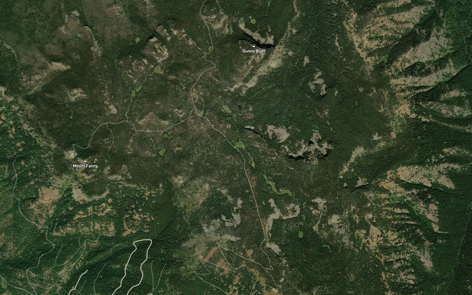 Satellite map of the Mount Fanny Spring