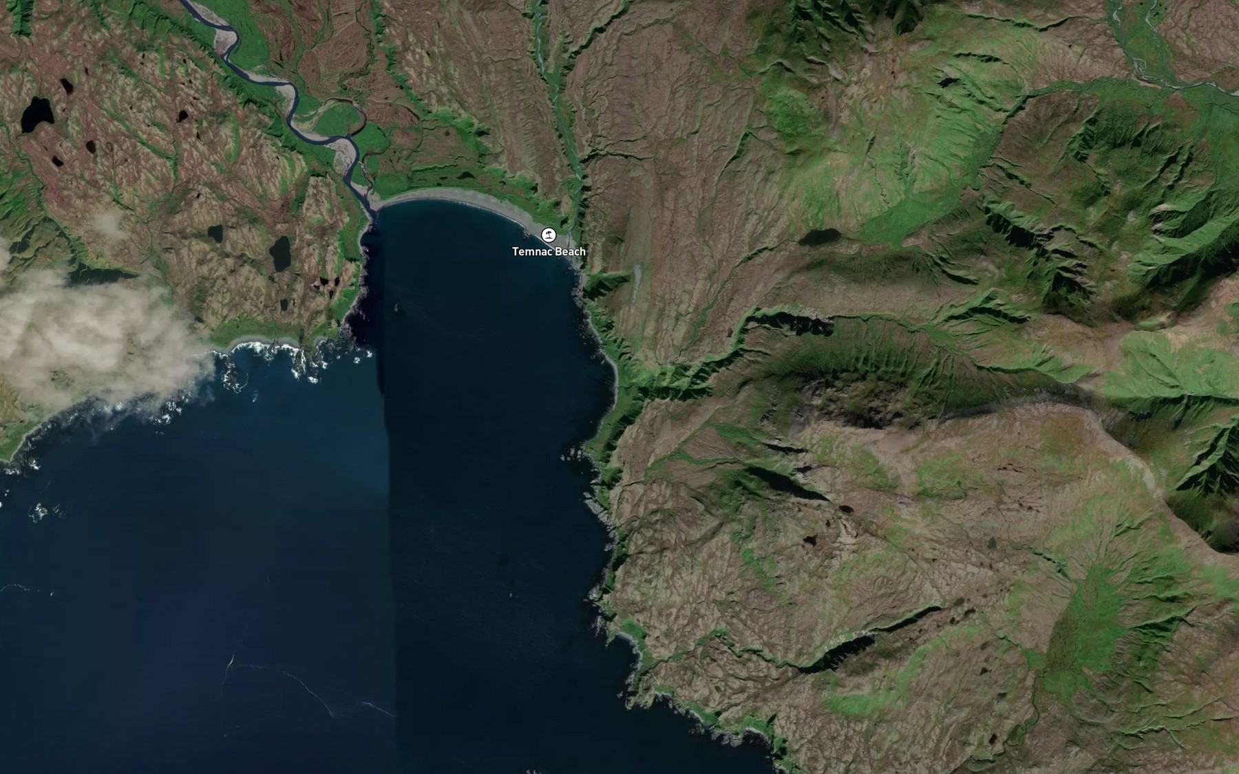 Satellite map of the Rocky Point Creek