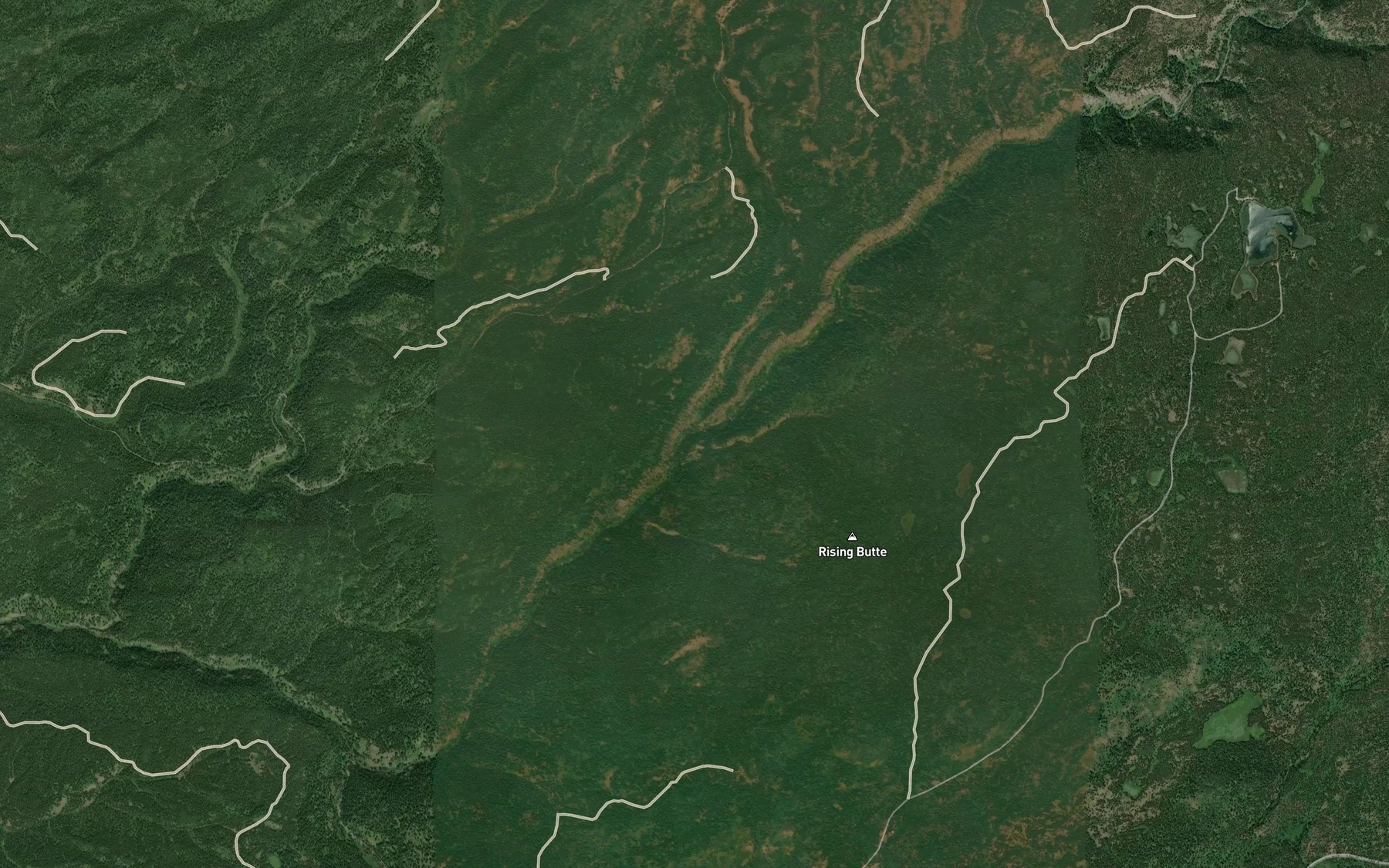 Satellite map of the Dry Robinson Creek