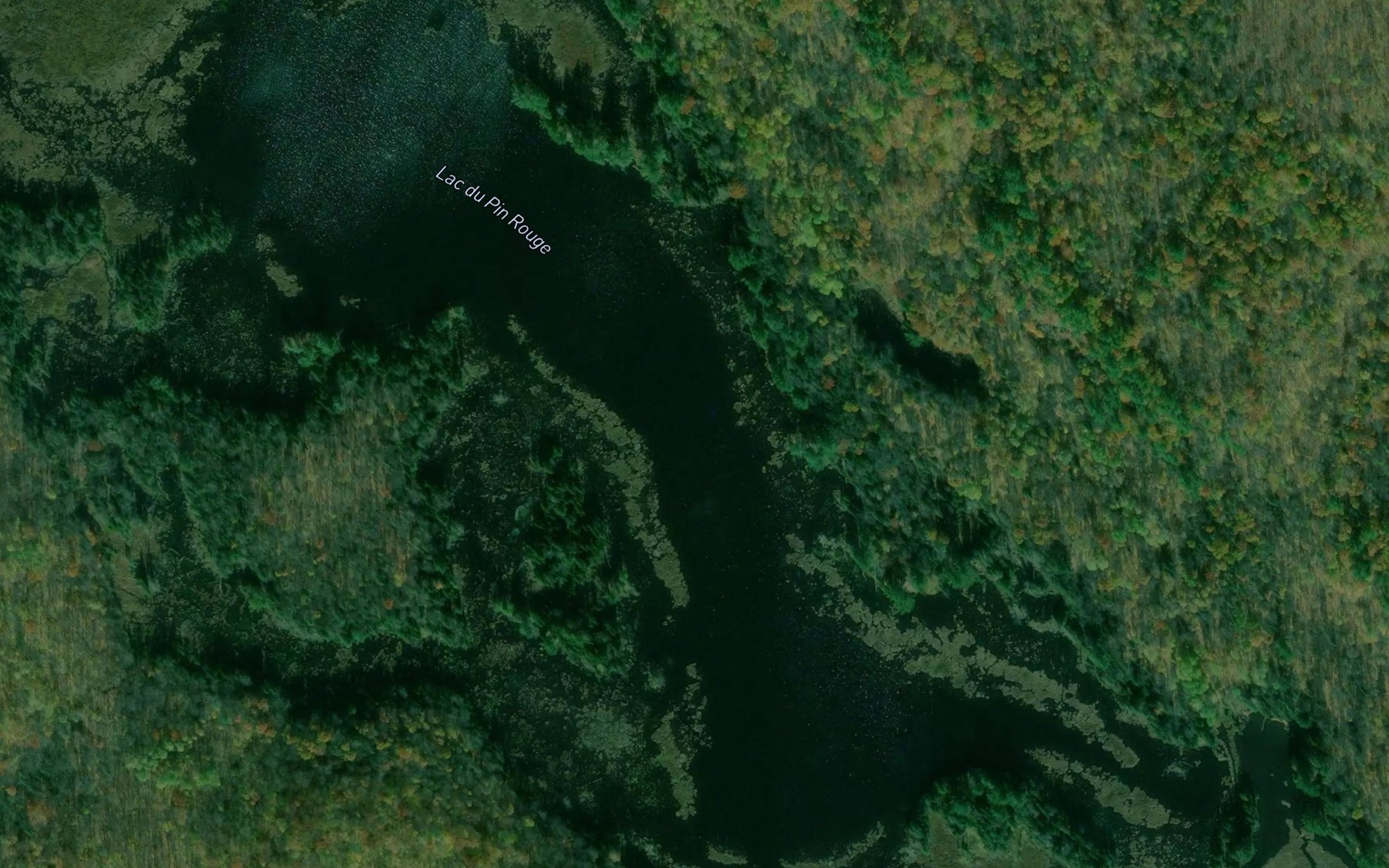 Satellite map of the Lac du Pin Rouge