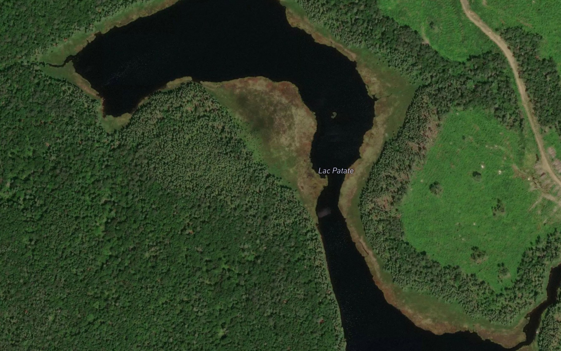 Satellite map of the Lac Patate