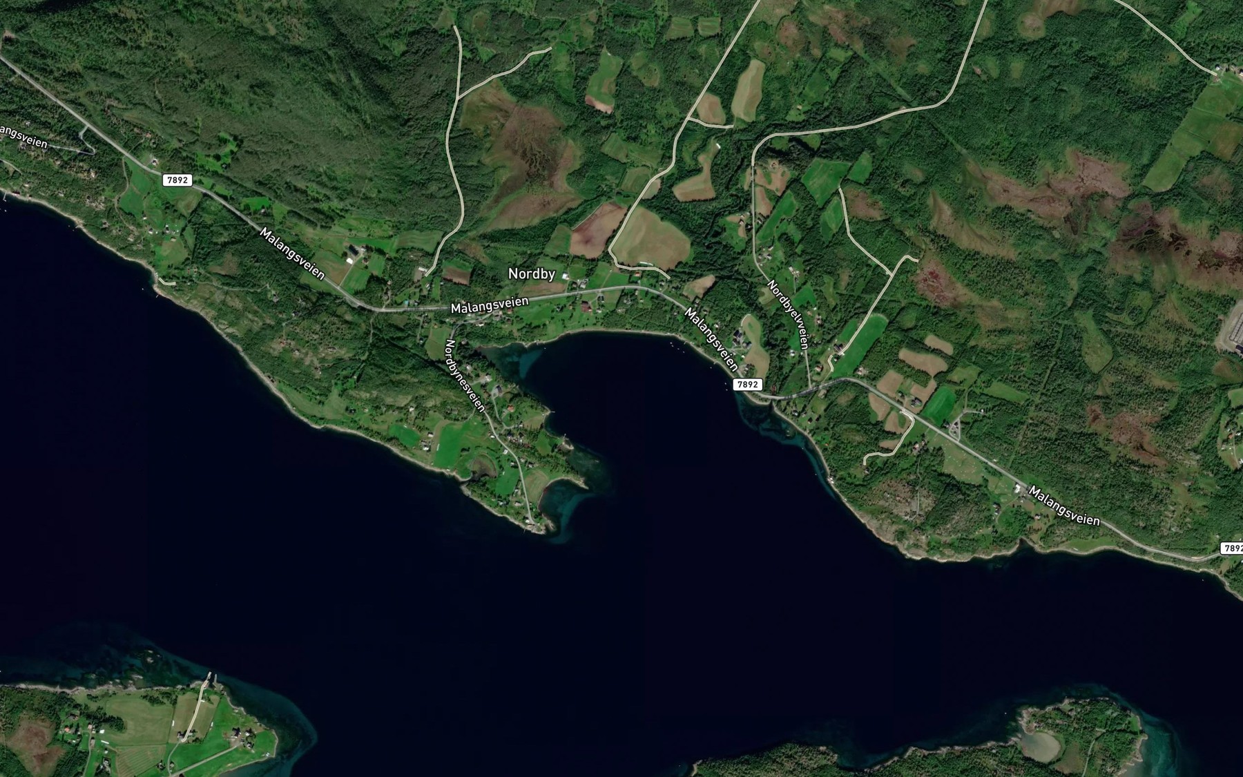 Satellite map of the Nordbybukta
