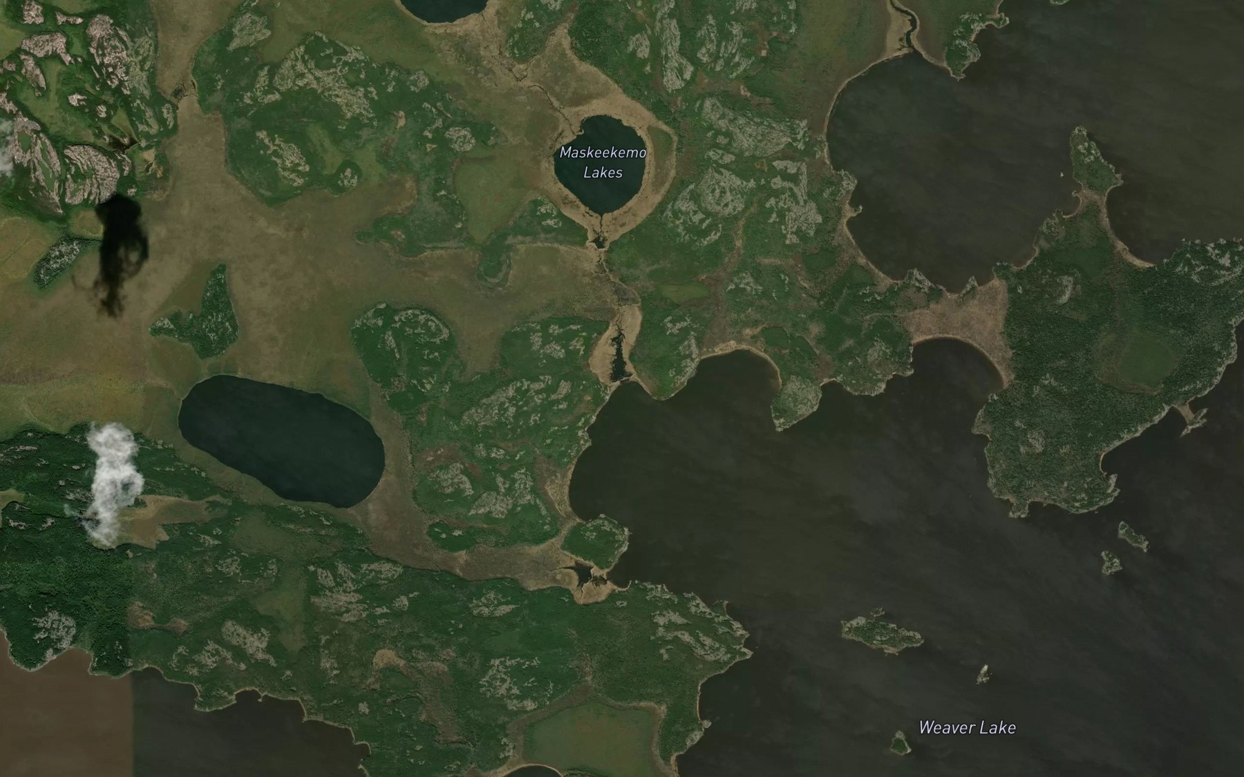 Satellite map of the Maskeekemo Creek