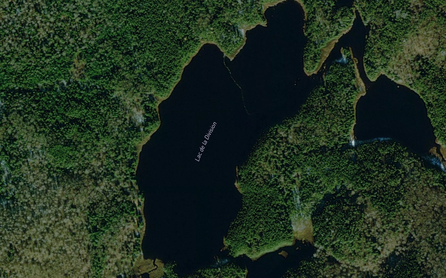 Satellite map of the Lac de la Division