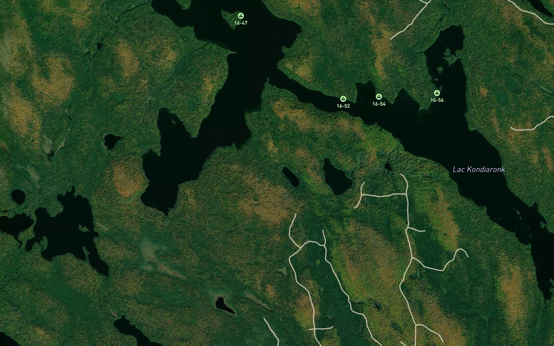 Satellite map of the Lac de la Montagne