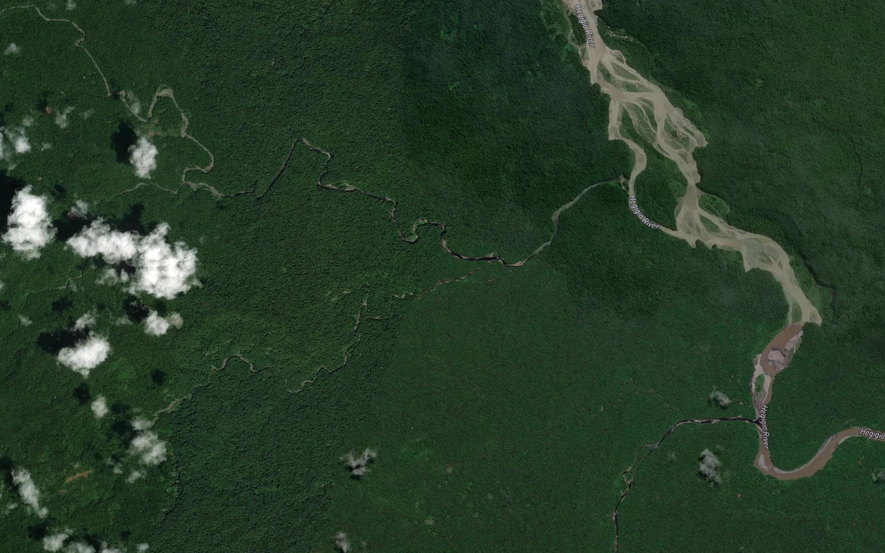 Satellite map of the Libano River