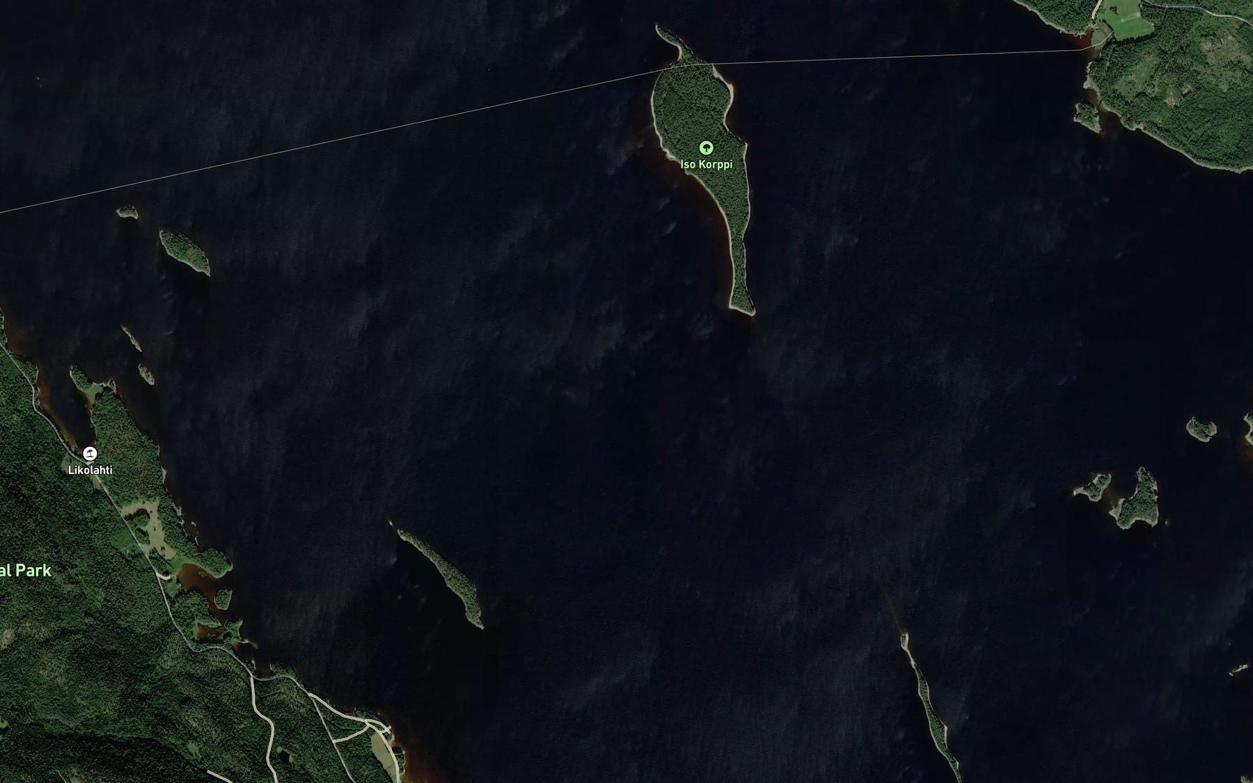 Satellite map of the Purjeselka