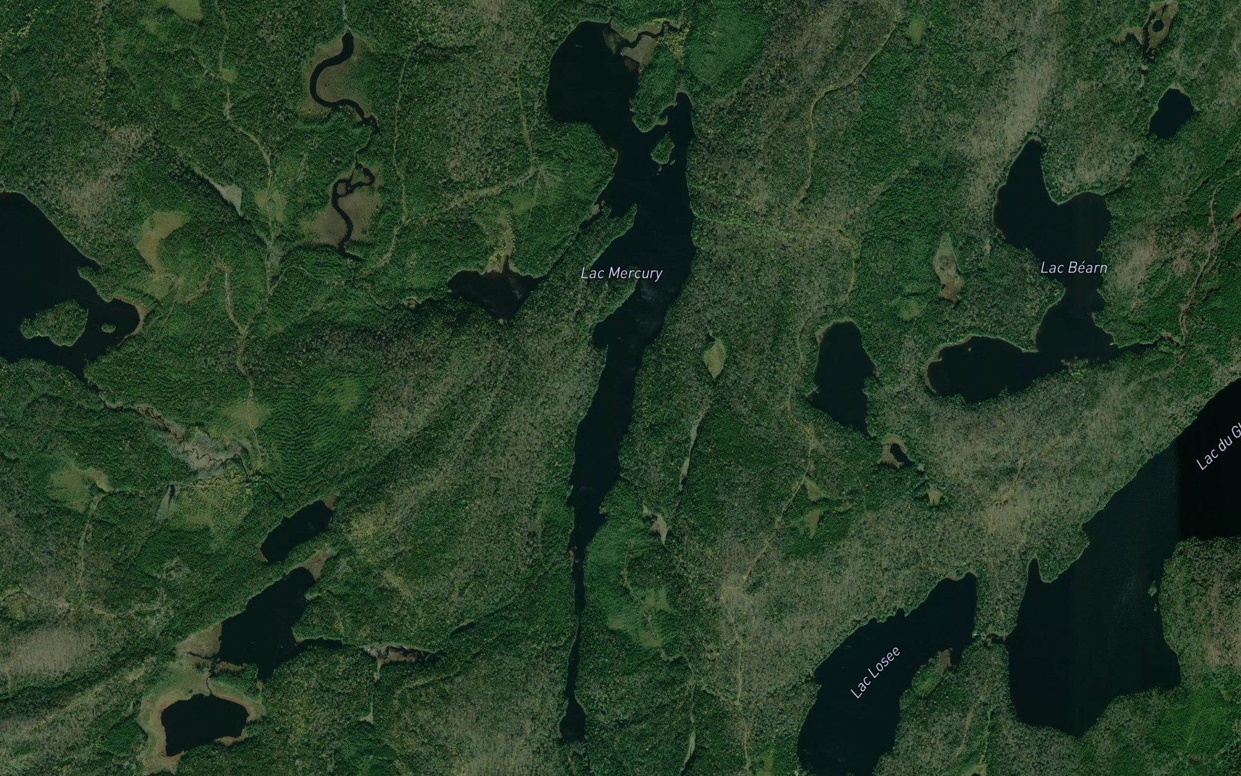 Satellite map of the Lac Mercury