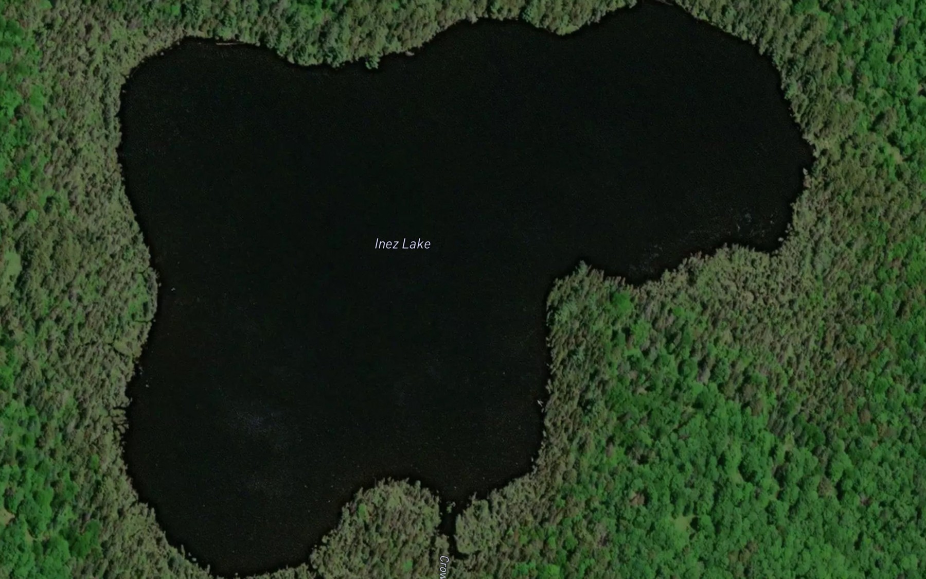 Satellite map of the Inez Lake