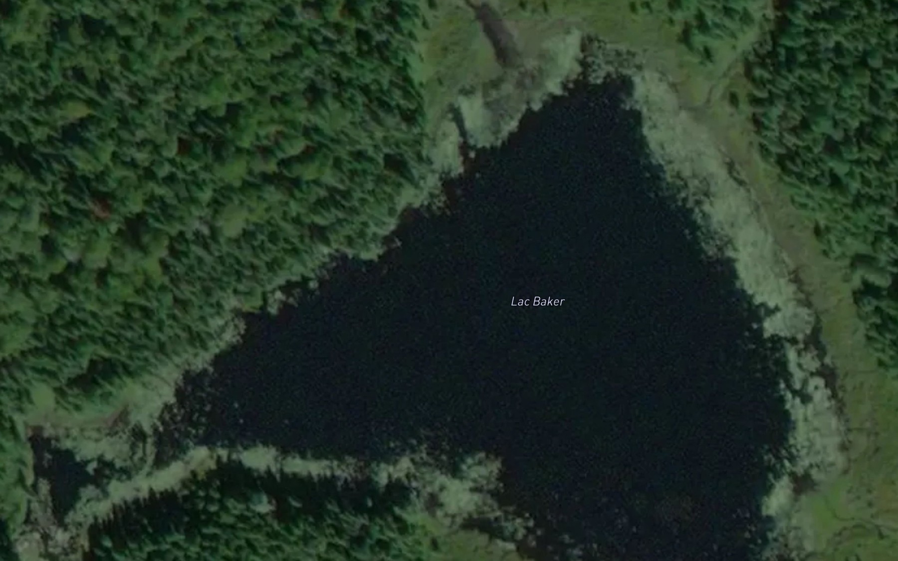 Satellite map of the Lac Baker