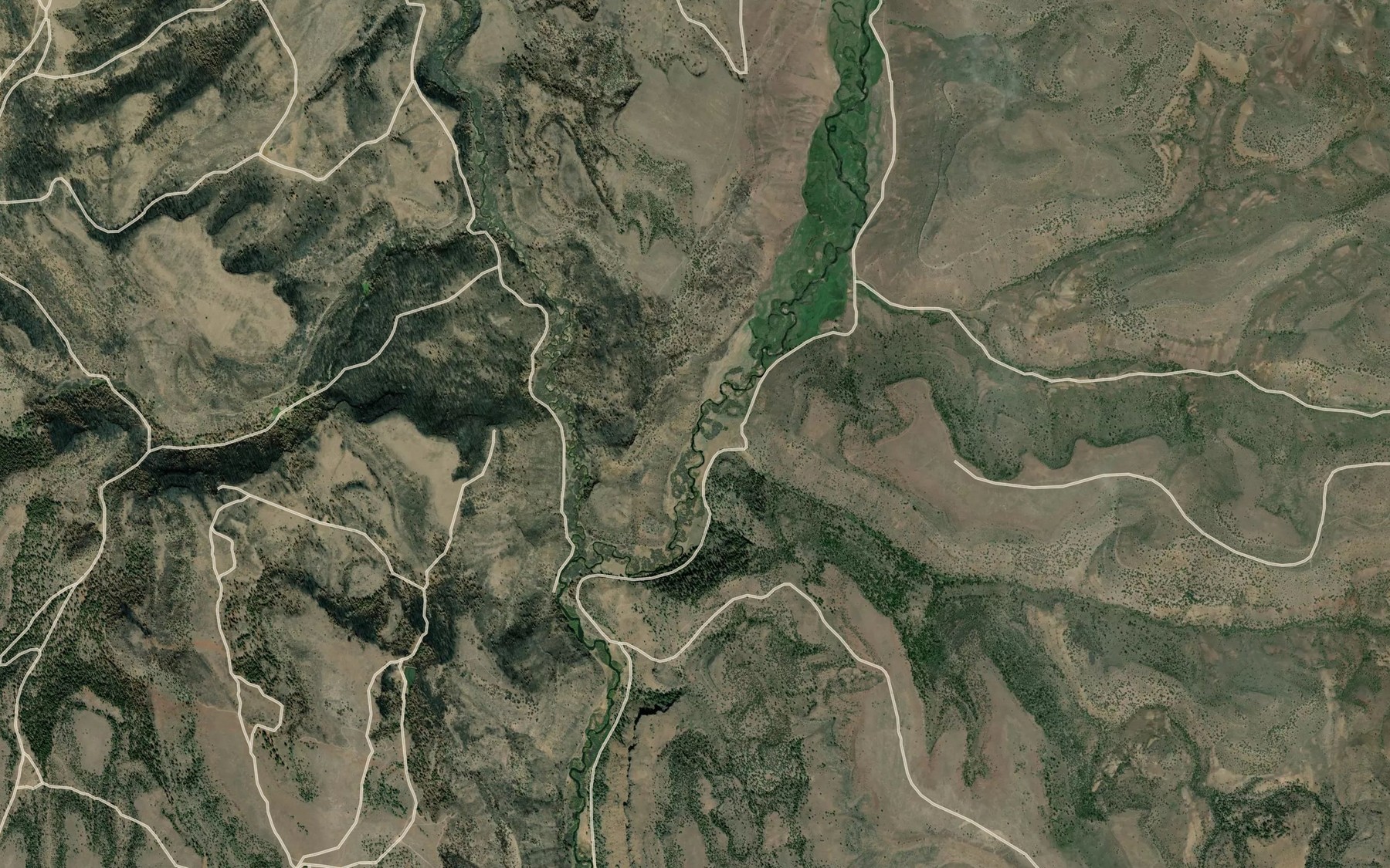 Satellite map of the Landing Creek