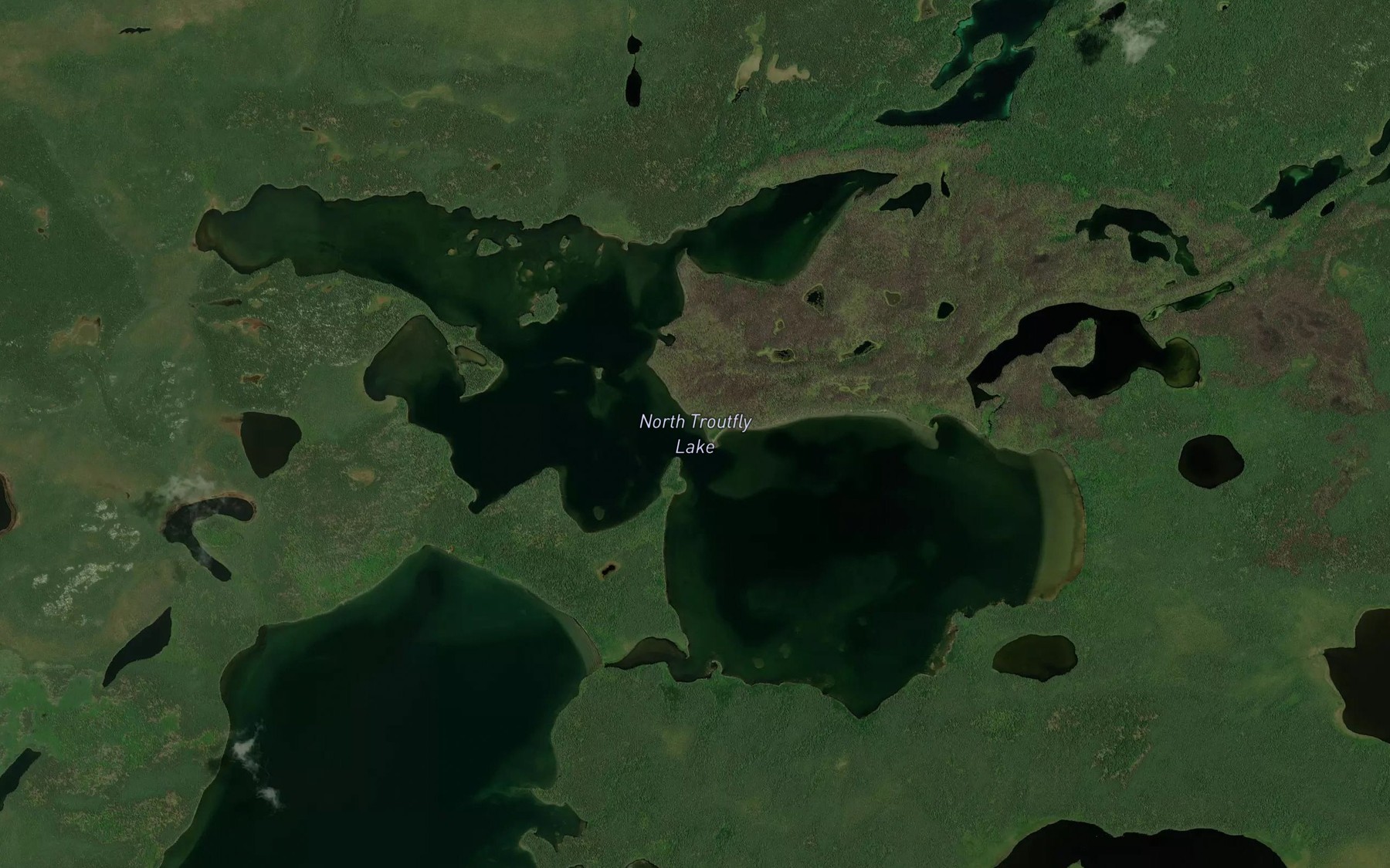 Satellite map of the North Troutfly Lake