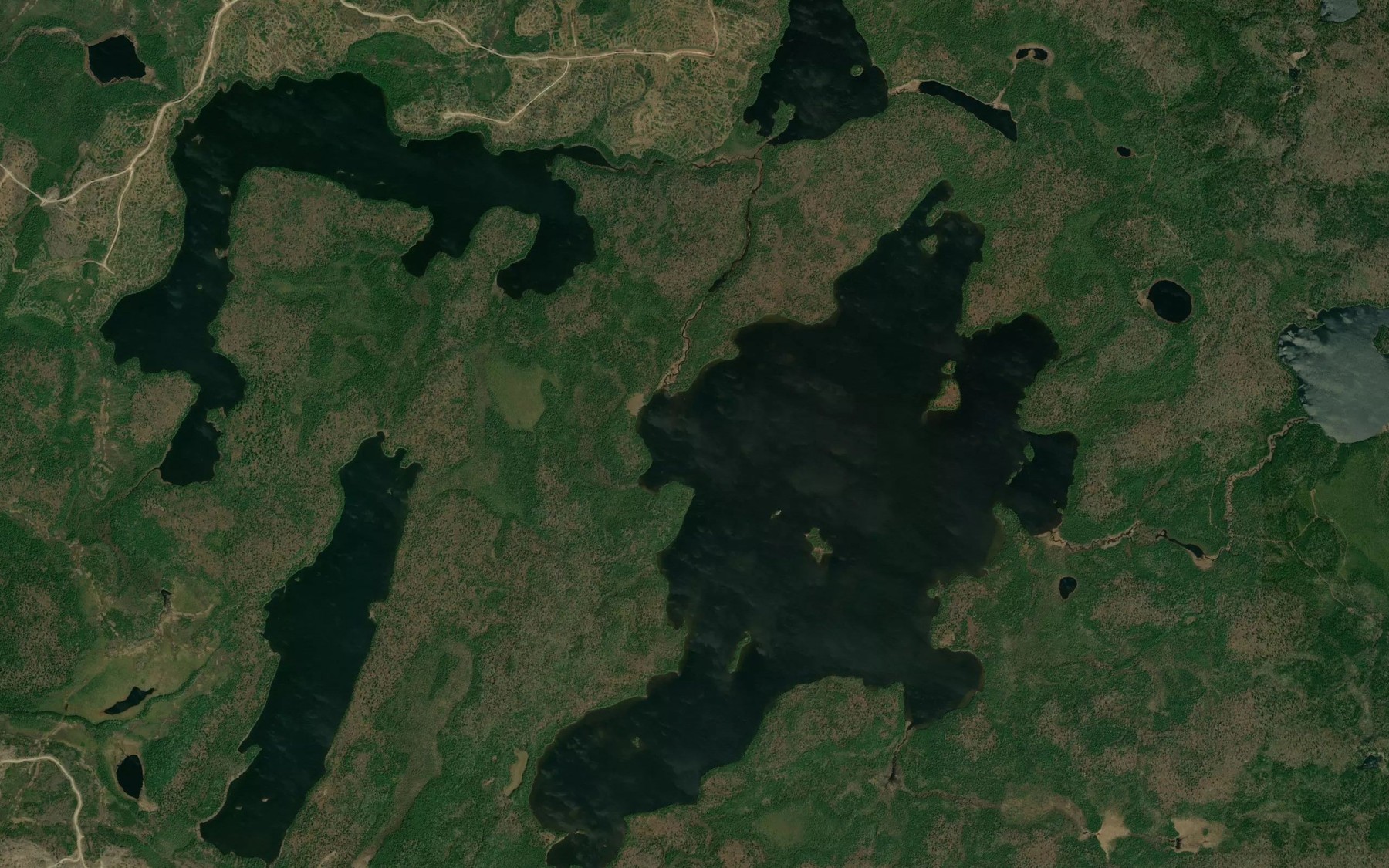 Satellite map of the Claw Creek