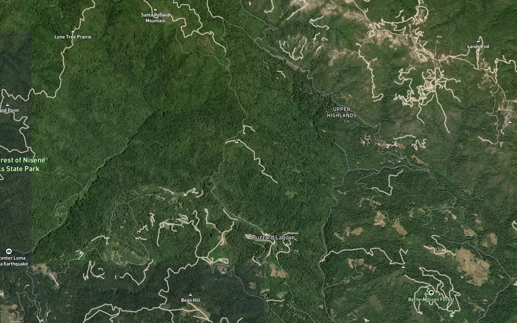 Satellite map of the Buzzard Lagoon